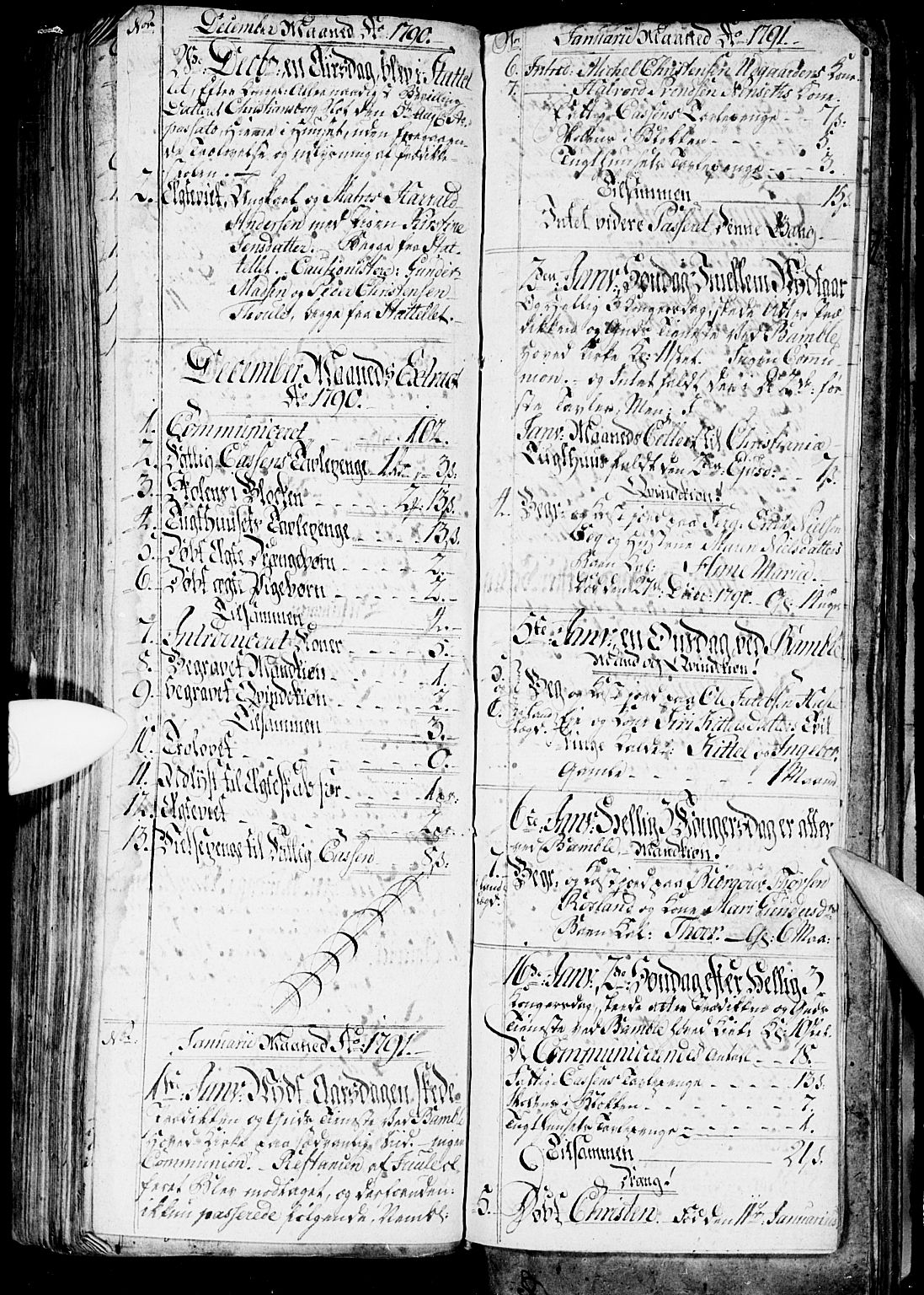 Bamble kirkebøker, AV/SAKO-A-253/G/Ga/L0001: Klokkerbok nr. I 1, 1785-1793