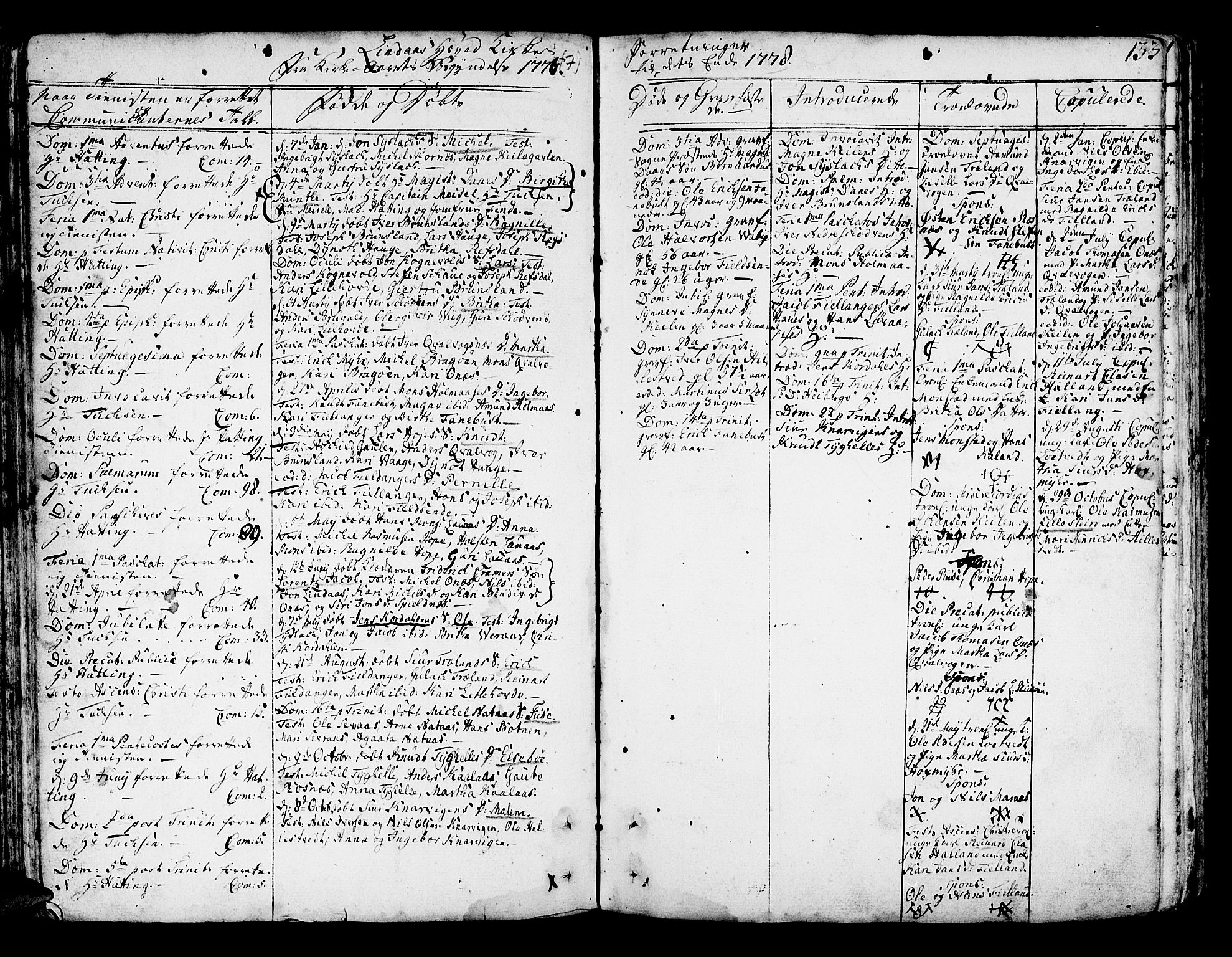 Lindås Sokneprestembete, AV/SAB-A-76701/H/Haa/Haaa/L0004: Ministerialbok nr. A 4, 1764-1791, s. 133