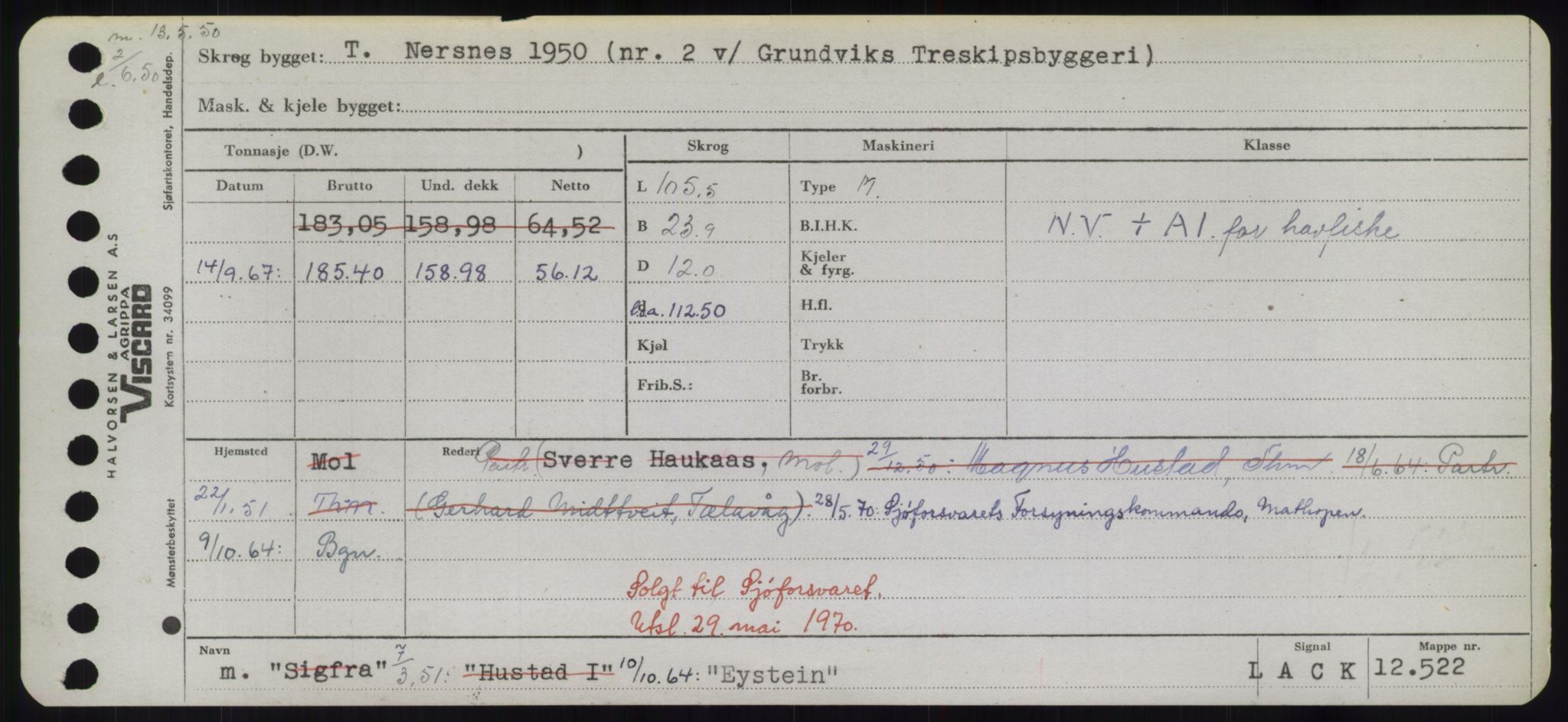 Sjøfartsdirektoratet med forløpere, Skipsmålingen, RA/S-1627/H/Hd/L0009: Fartøy, E, s. 653