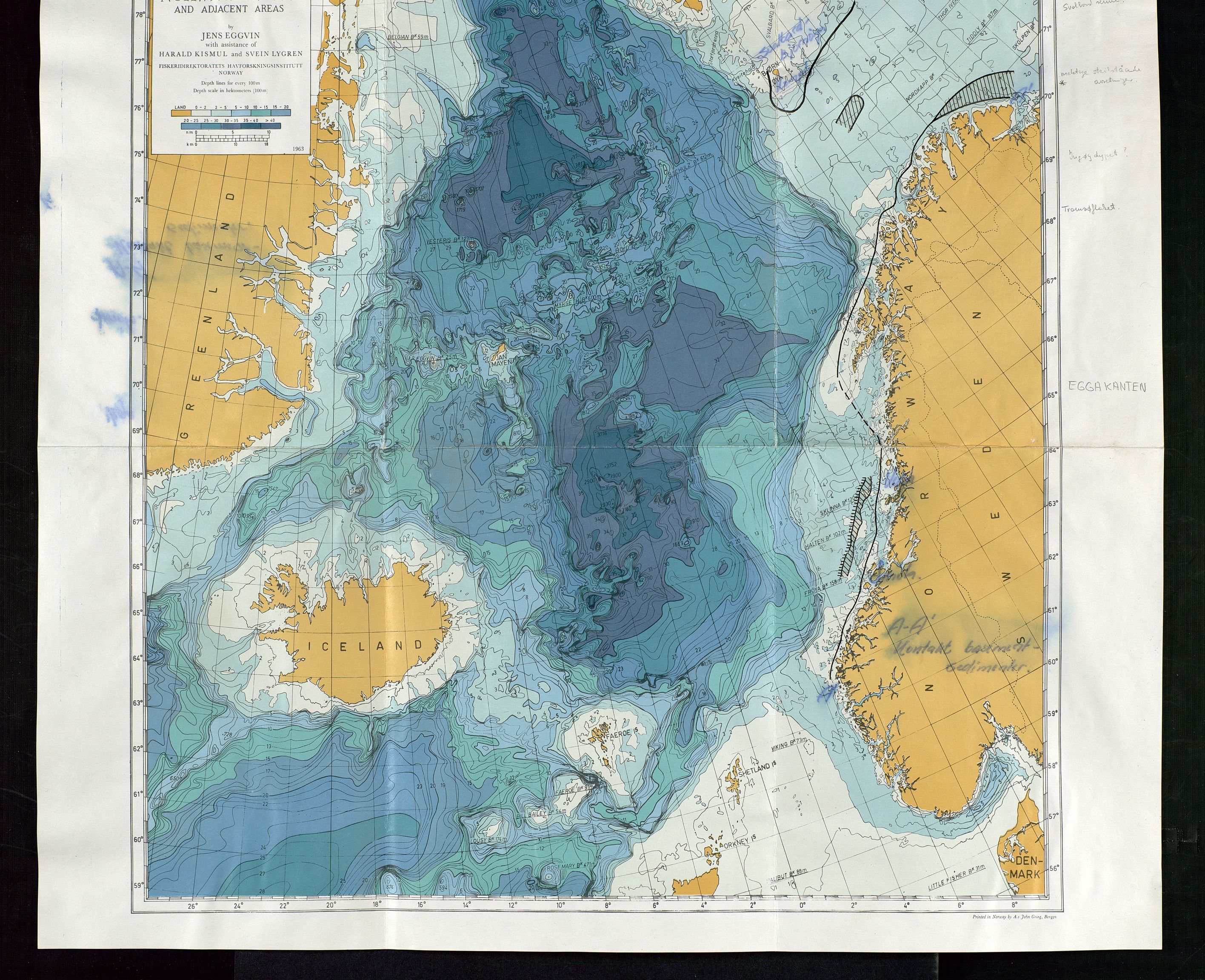 Industridepartementet, Oljekontoret, AV/SAST-A-101348/Da/L0009:  Arkivnøkkel 722 - 725 Geofysikk, geologi, 1969-1972, s. 247