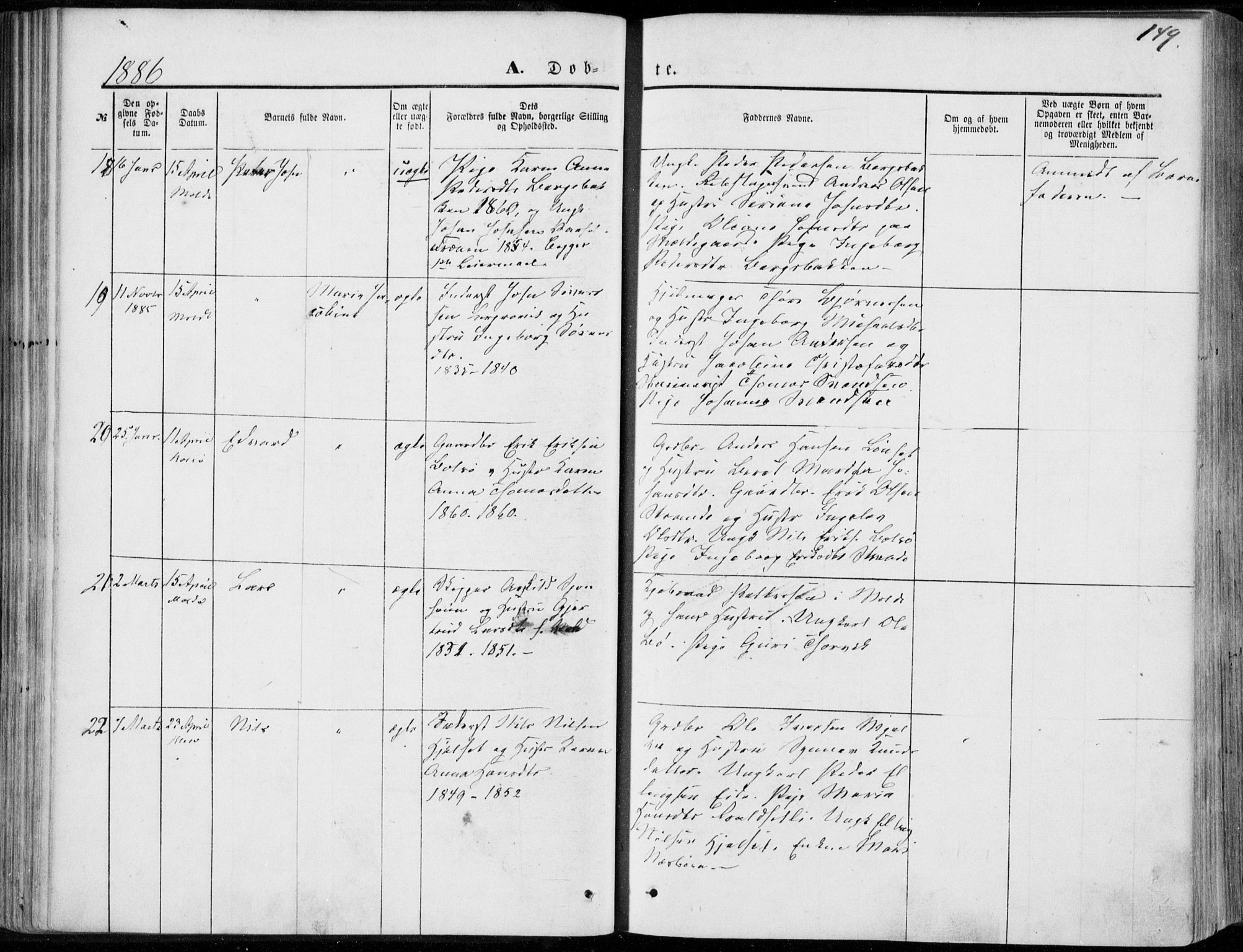 Ministerialprotokoller, klokkerbøker og fødselsregistre - Møre og Romsdal, AV/SAT-A-1454/555/L0655: Ministerialbok nr. 555A05, 1869-1886, s. 149