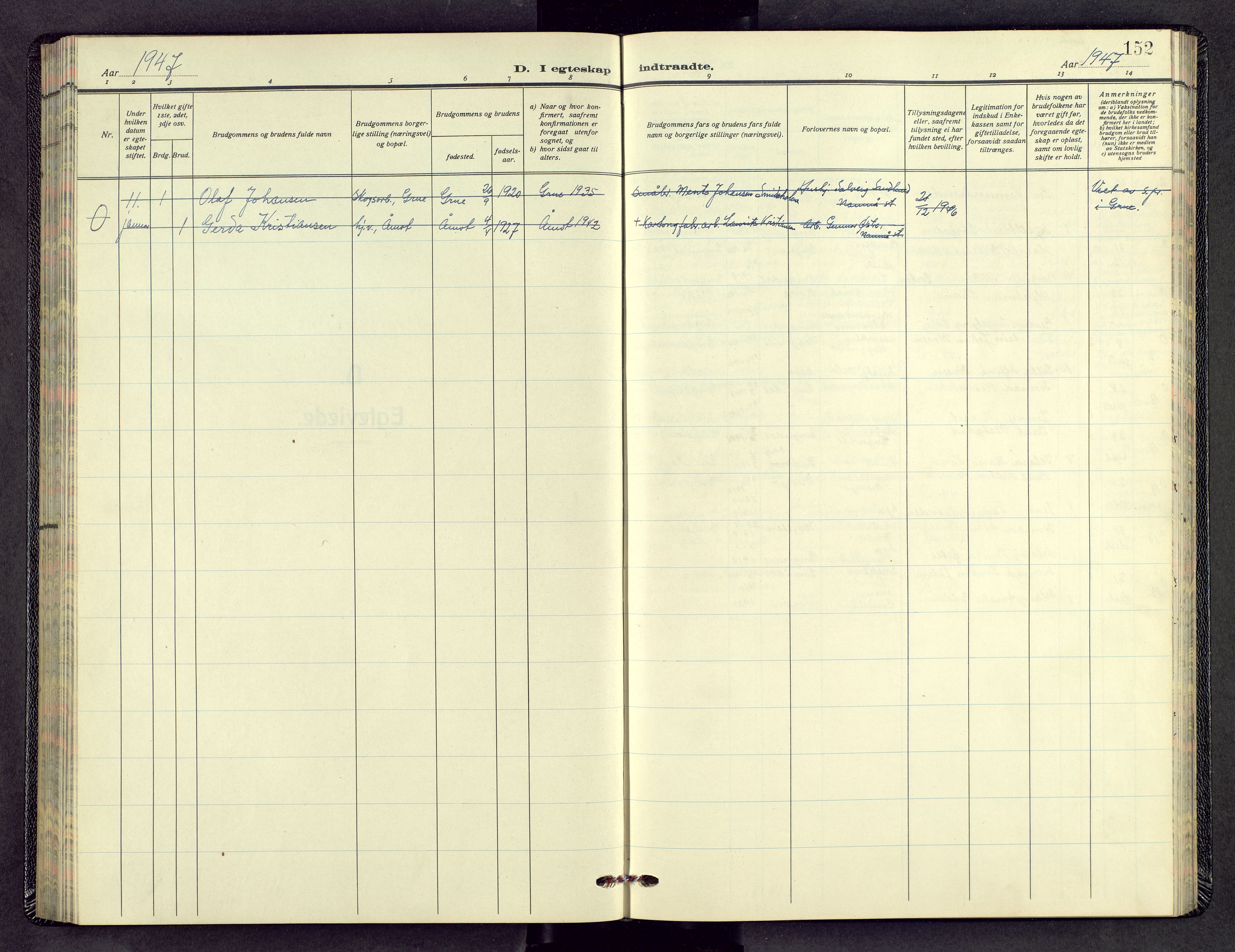 Engerdal prestekontor, AV/SAH-PREST-048/H/Ha/Hab/L0002: Klokkerbok nr. 2, 1941-1958, s. 151b-152a