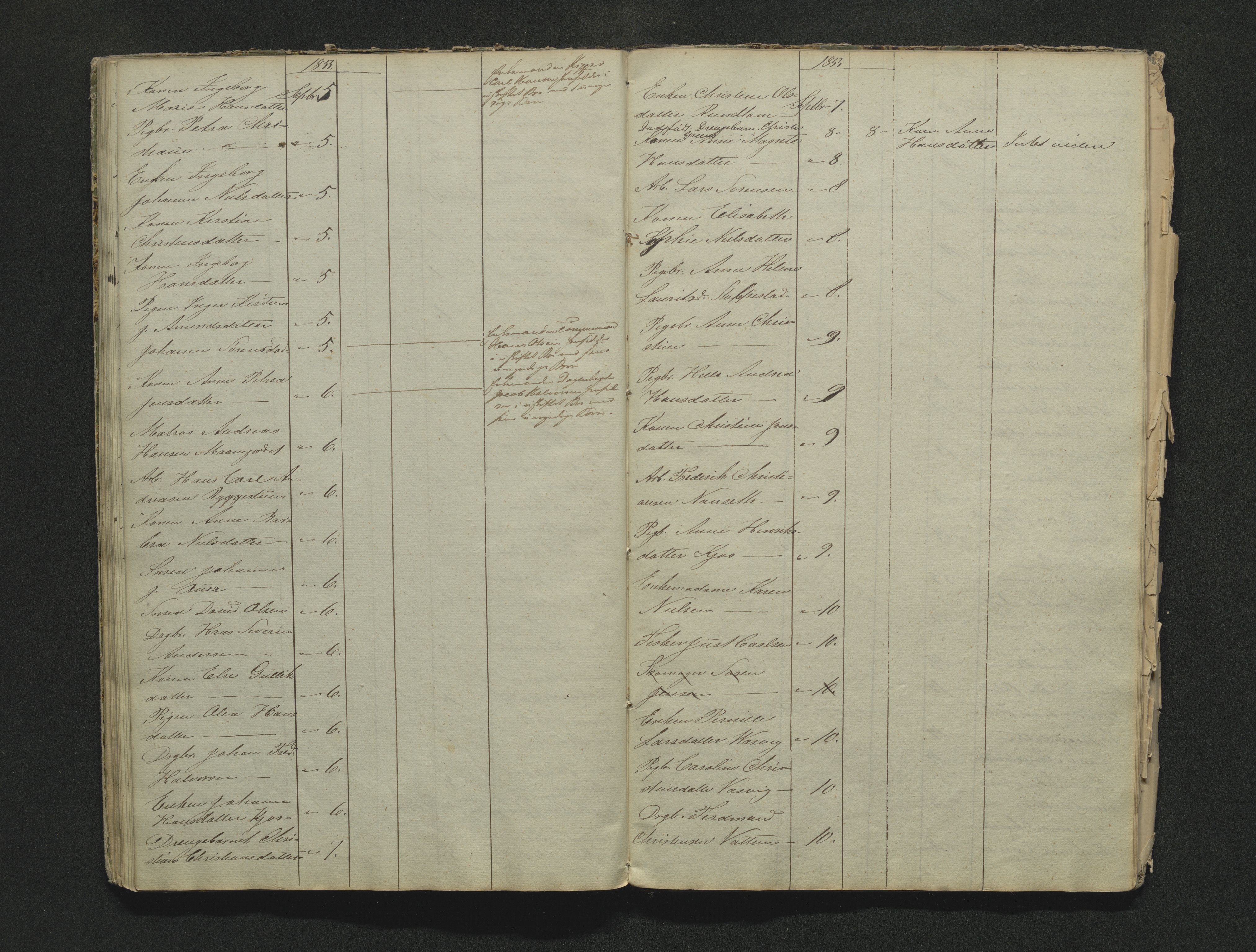 Larvik byfogd, AV/SAKO-A-218/H/Ha/Hab/L0001b: Dødsanmeldelsesprotokoll, 1838-1856
