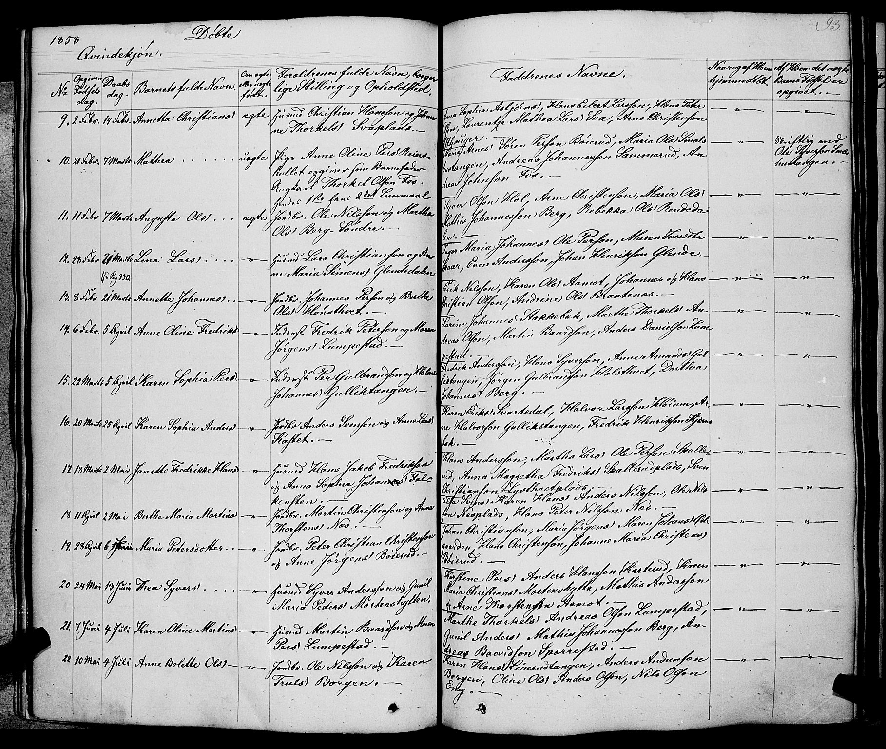 Skiptvet prestekontor Kirkebøker, AV/SAO-A-20009/F/Fa/L0006: Ministerialbok nr. 6, 1839-1860, s. 93