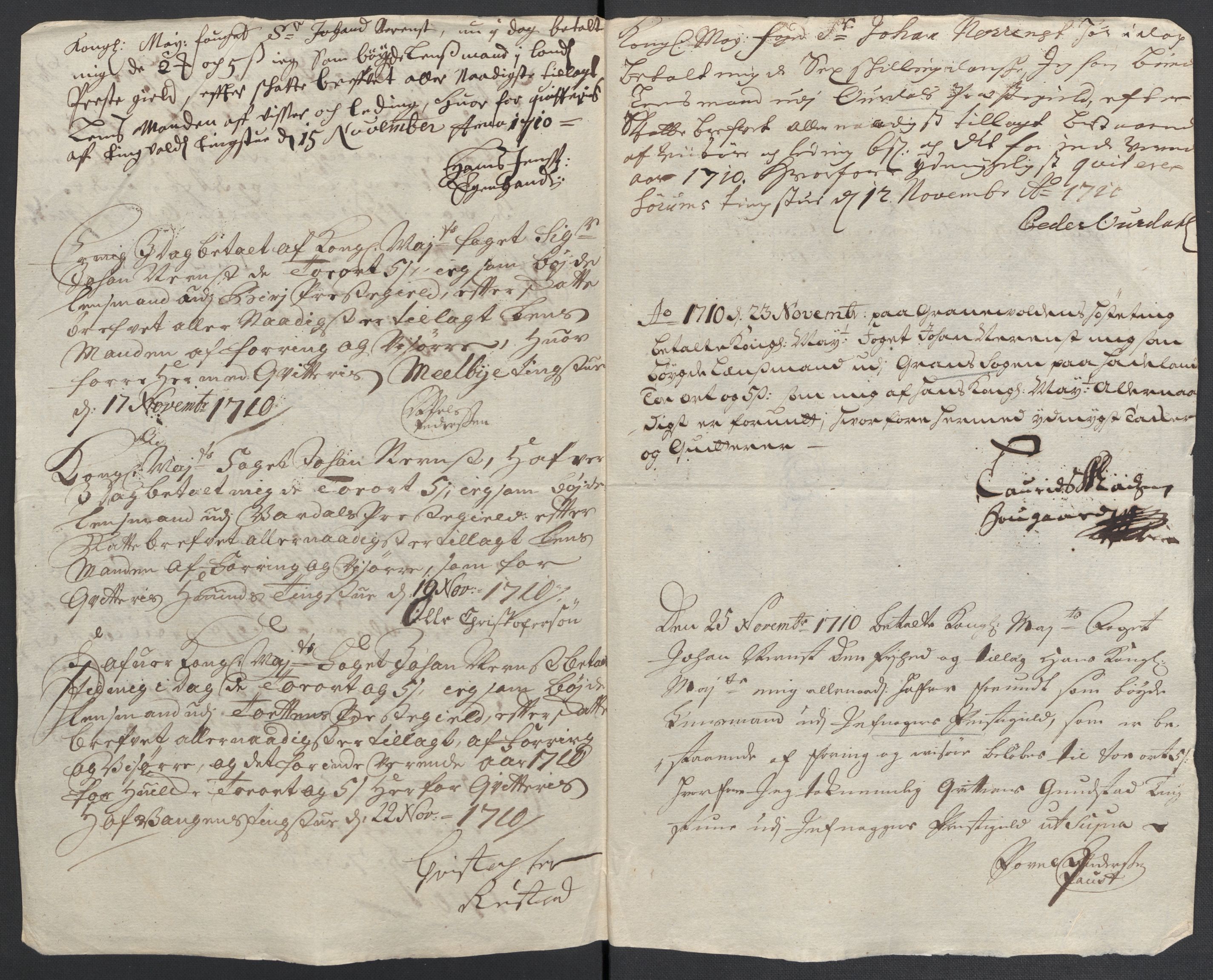 Rentekammeret inntil 1814, Reviderte regnskaper, Fogderegnskap, RA/EA-4092/R18/L1307: Fogderegnskap Hadeland, Toten og Valdres, 1710, s. 53