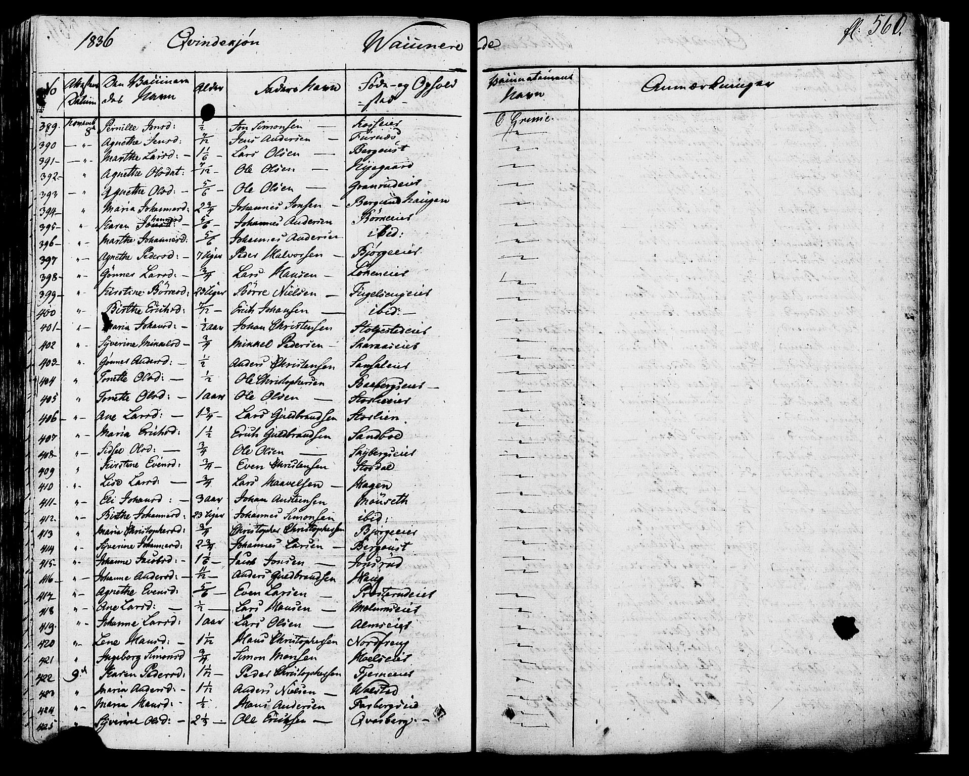 Ringsaker prestekontor, AV/SAH-PREST-014/K/Ka/L0007: Ministerialbok nr. 7B, 1826-1837, s. 560