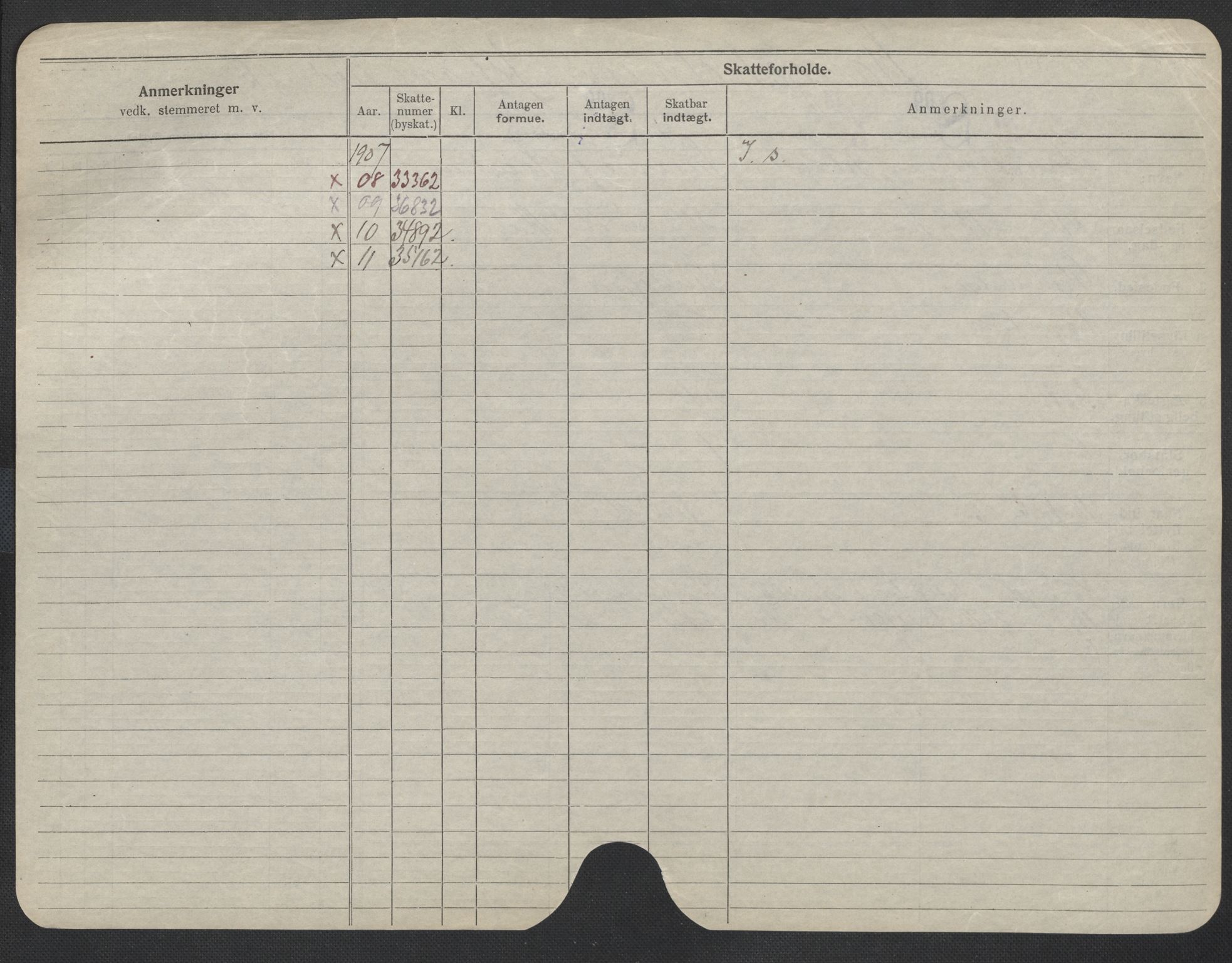 Oslo folkeregister, Registerkort, SAO/A-11715/F/Fa/Fac/L0010: Menn, 1906-1914, s. 651b