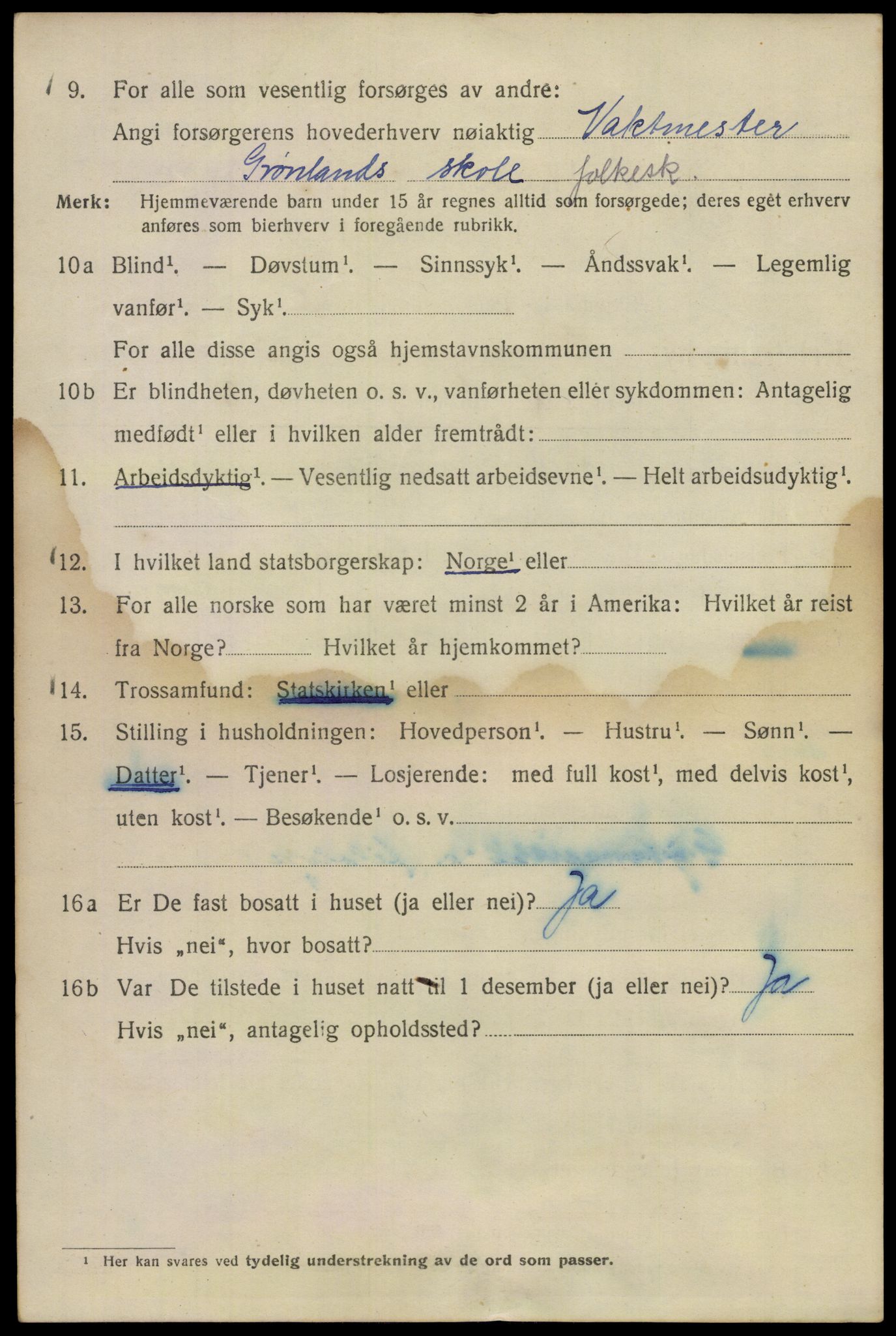 SAO, Folketelling 1920 for 0301 Kristiania kjøpstad, 1920, s. 218338