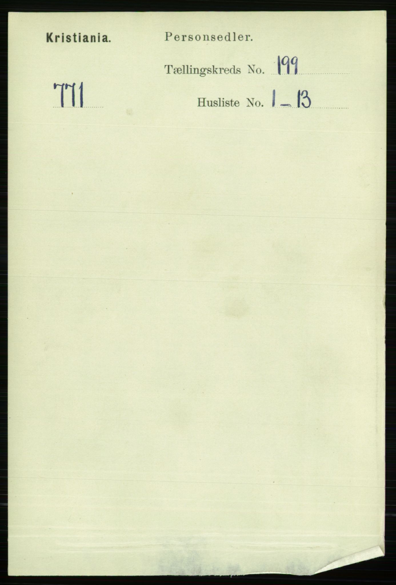 RA, Folketelling 1891 for 0301 Kristiania kjøpstad, 1891, s. 119744