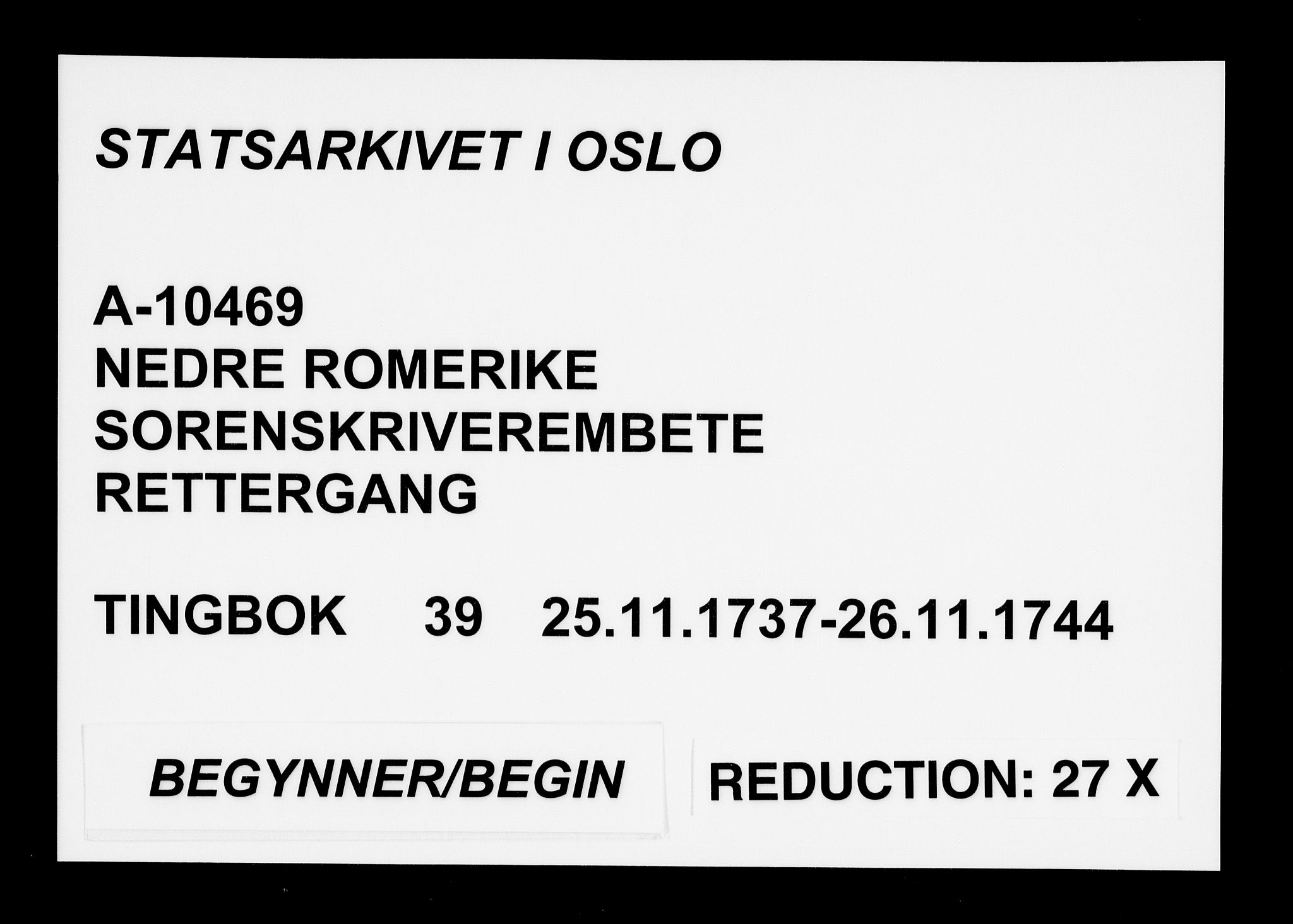 Nedre Romerike sorenskriveri, SAO/A-10469/F/Fb/L0039: Tingbok, 1737-1744