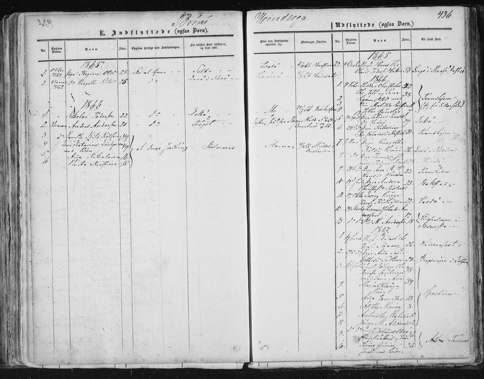 Ministerialprotokoller, klokkerbøker og fødselsregistre - Nordland, SAT/A-1459/813/L0198: Ministerialbok nr. 813A08, 1834-1874, s. 436