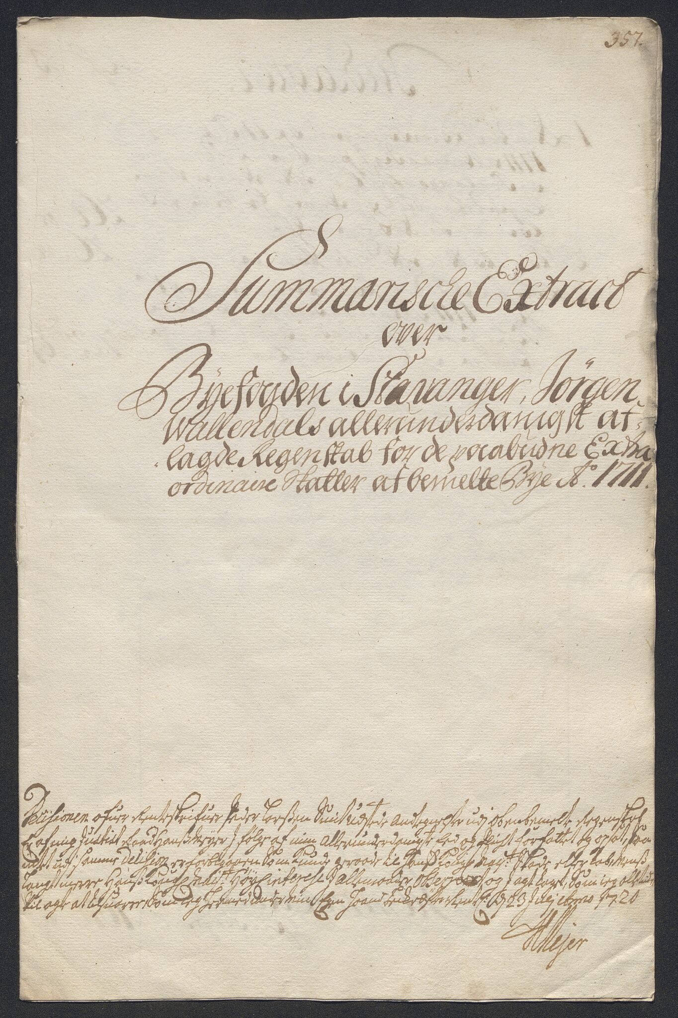 Rentekammeret inntil 1814, Reviderte regnskaper, Byregnskaper, AV/RA-EA-4066/R/Ro/L0302: [O4] Kontribusjonsregnskap, 1687-1711, s. 314