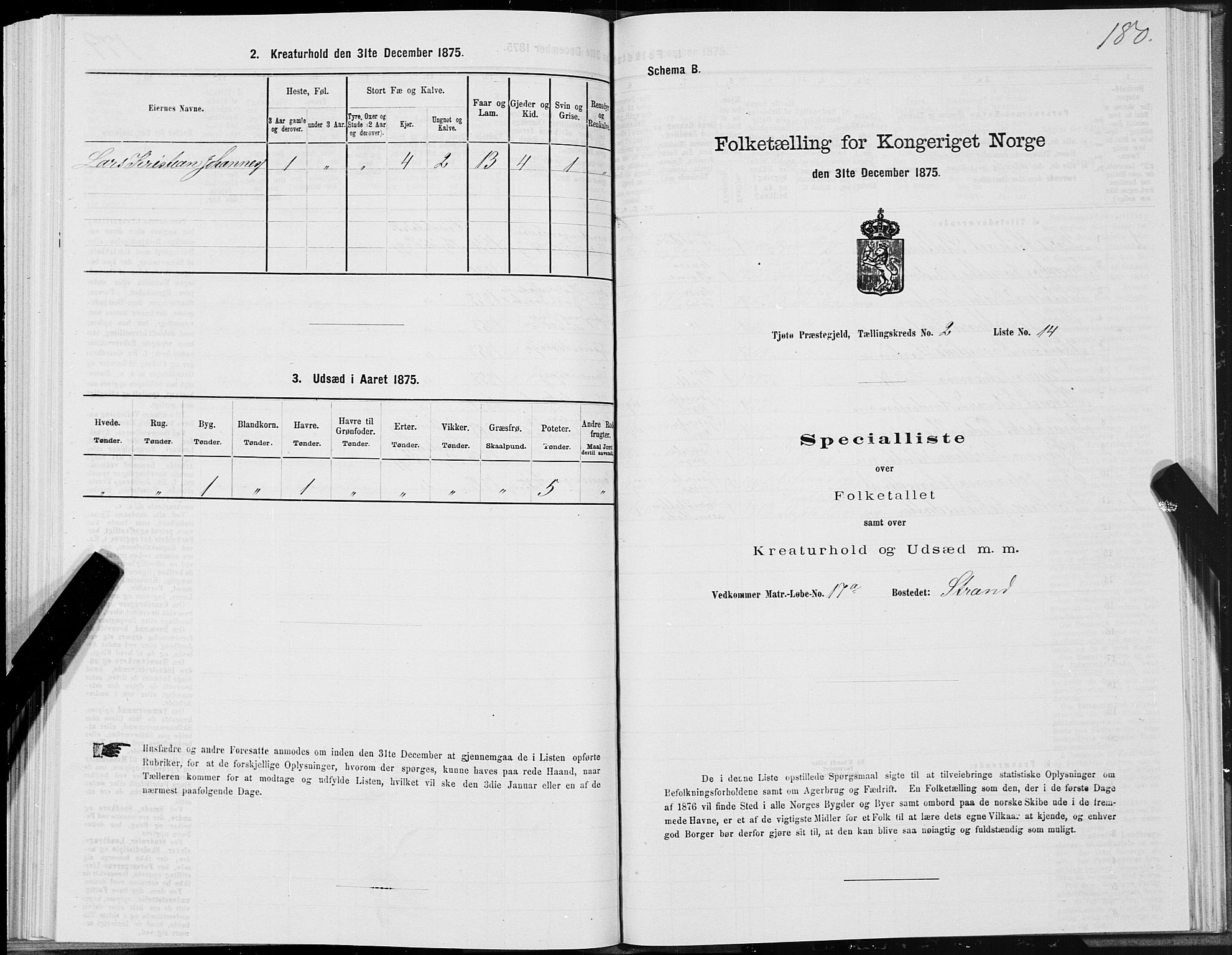 SAT, Folketelling 1875 for 1817P Tjøtta prestegjeld, 1875, s. 1180