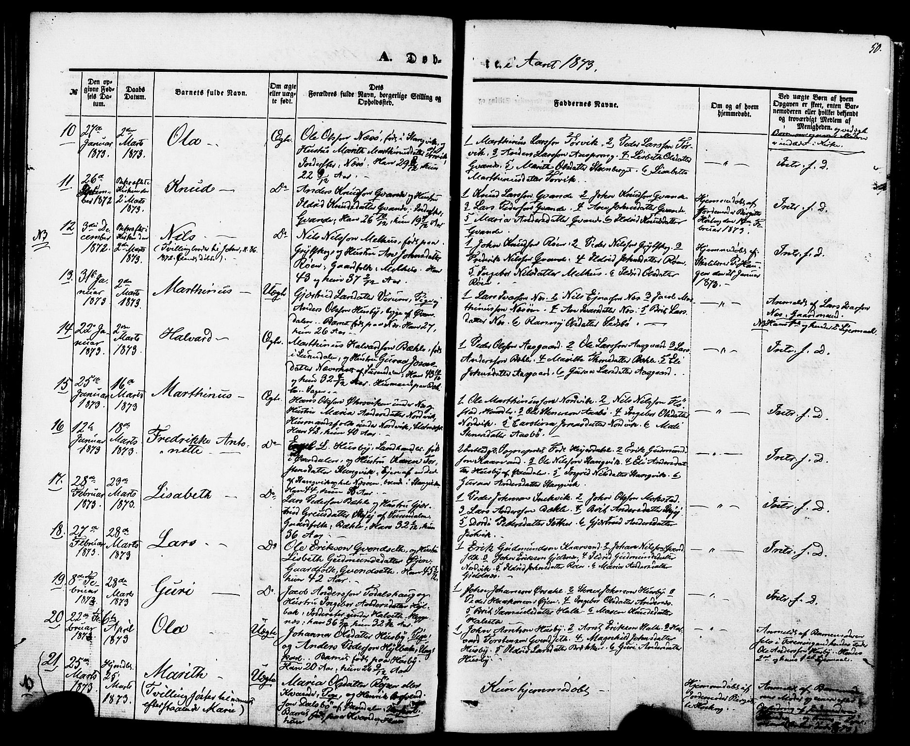 Ministerialprotokoller, klokkerbøker og fødselsregistre - Møre og Romsdal, SAT/A-1454/592/L1027: Ministerialbok nr. 592A05, 1865-1878, s. 50