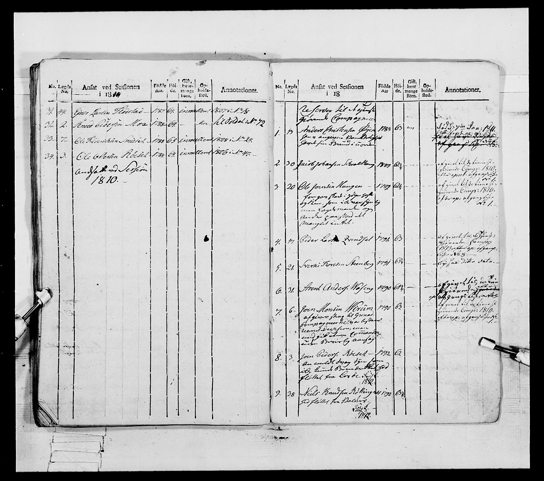 Generalitets- og kommissariatskollegiet, Det kongelige norske kommissariatskollegium, RA/EA-5420/E/Eh/L0083a: 2. Trondheimske nasjonale infanteriregiment, 1810, s. 381