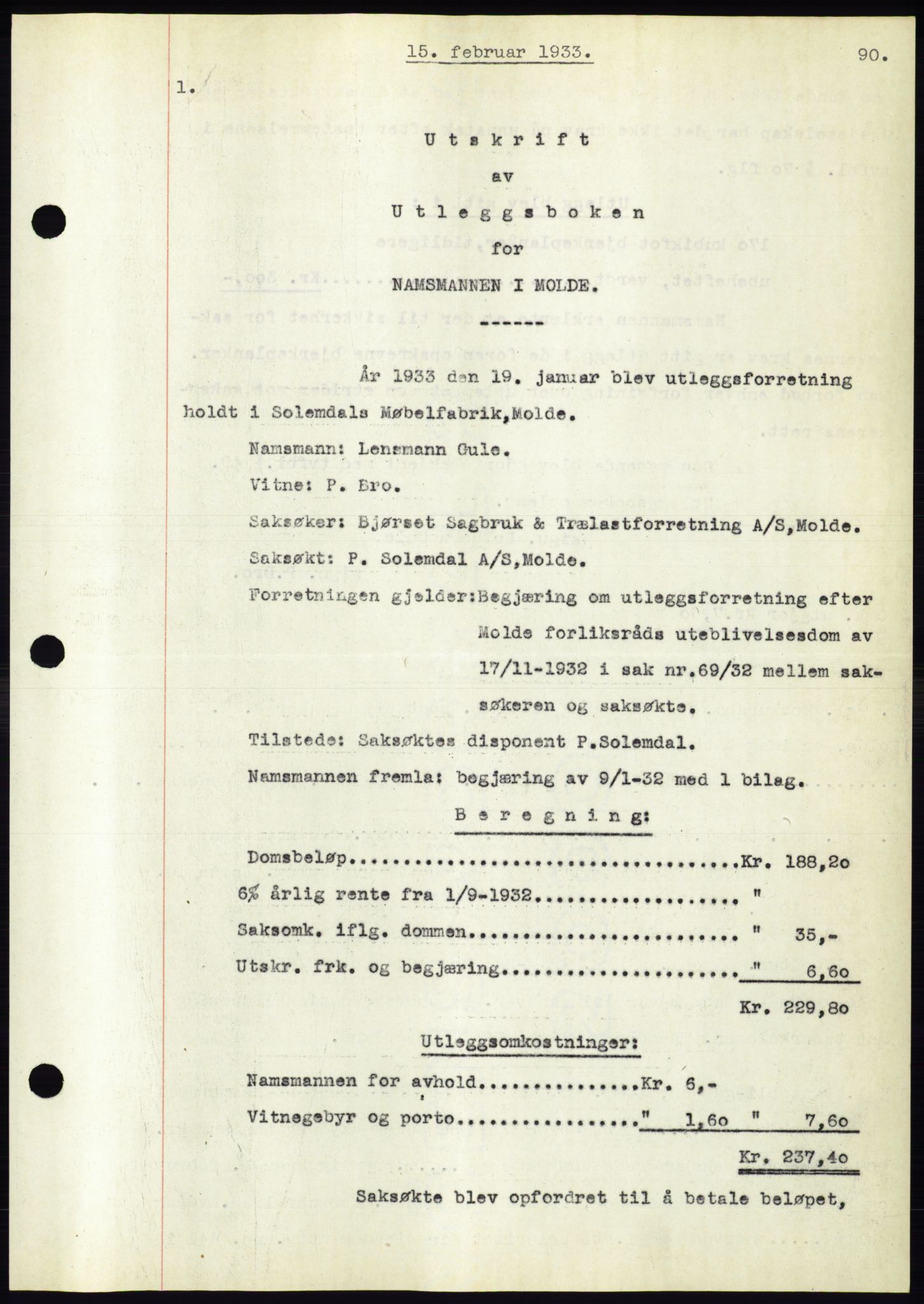 Molde byfogd, SAT/A-0025/2/2C/L0012: Pantebok nr. 12, 1932-1935, Tingl.dato: 15.02.1933