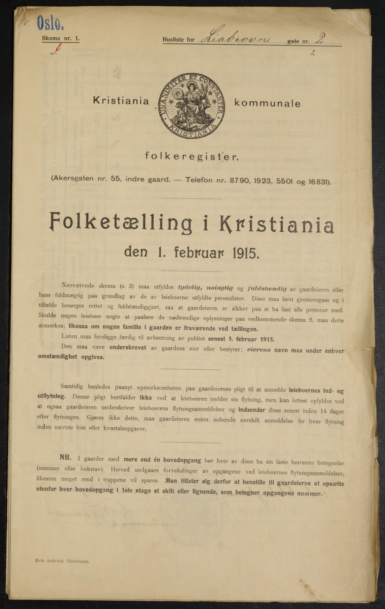 OBA, Kommunal folketelling 1.2.1915 for Kristiania, 1915, s. 57282