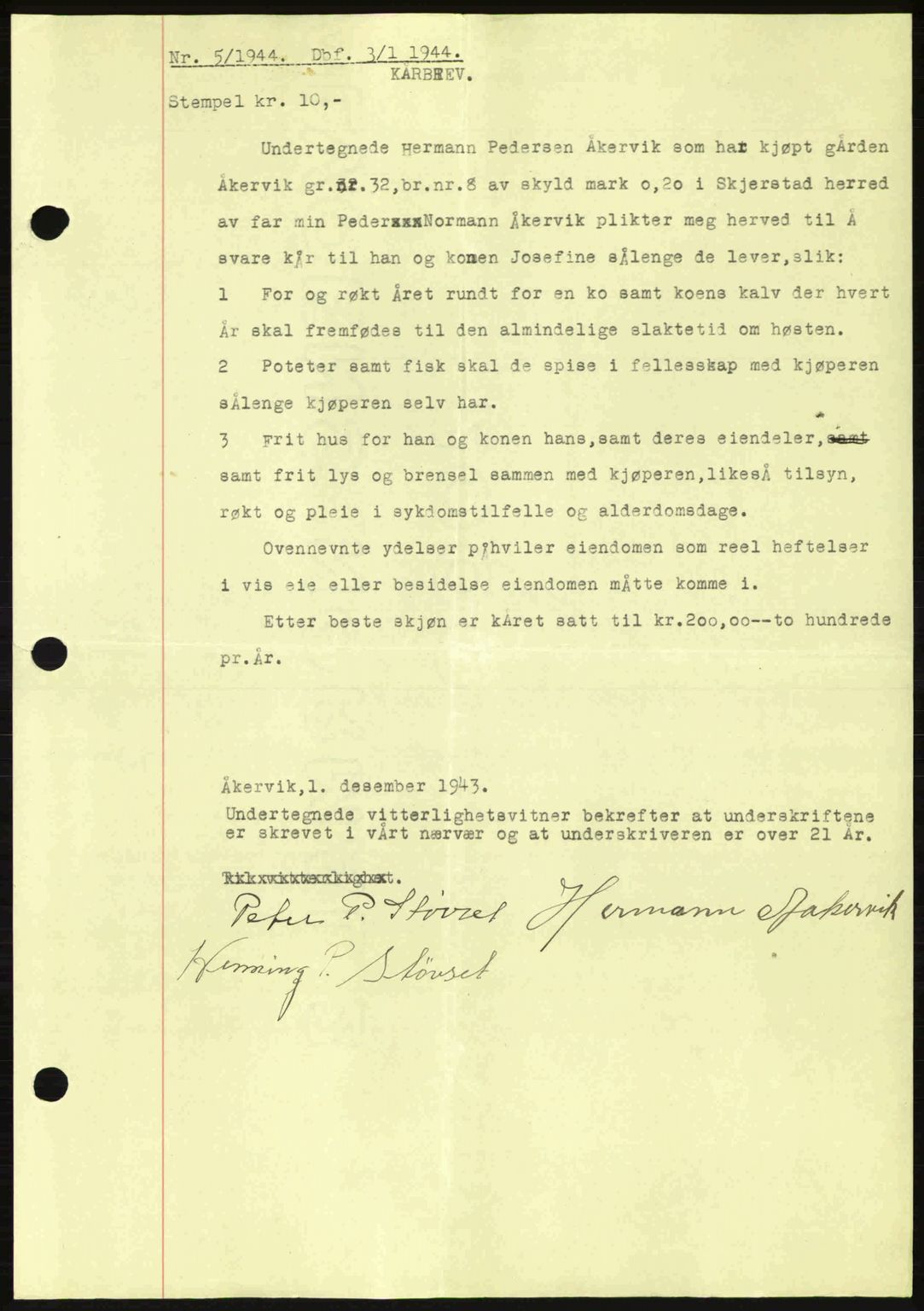 Salten sorenskriveri, SAT/A-4578/1/2/2C: Pantebok nr. A14-15, 1943-1945, Dagboknr: 5/1944