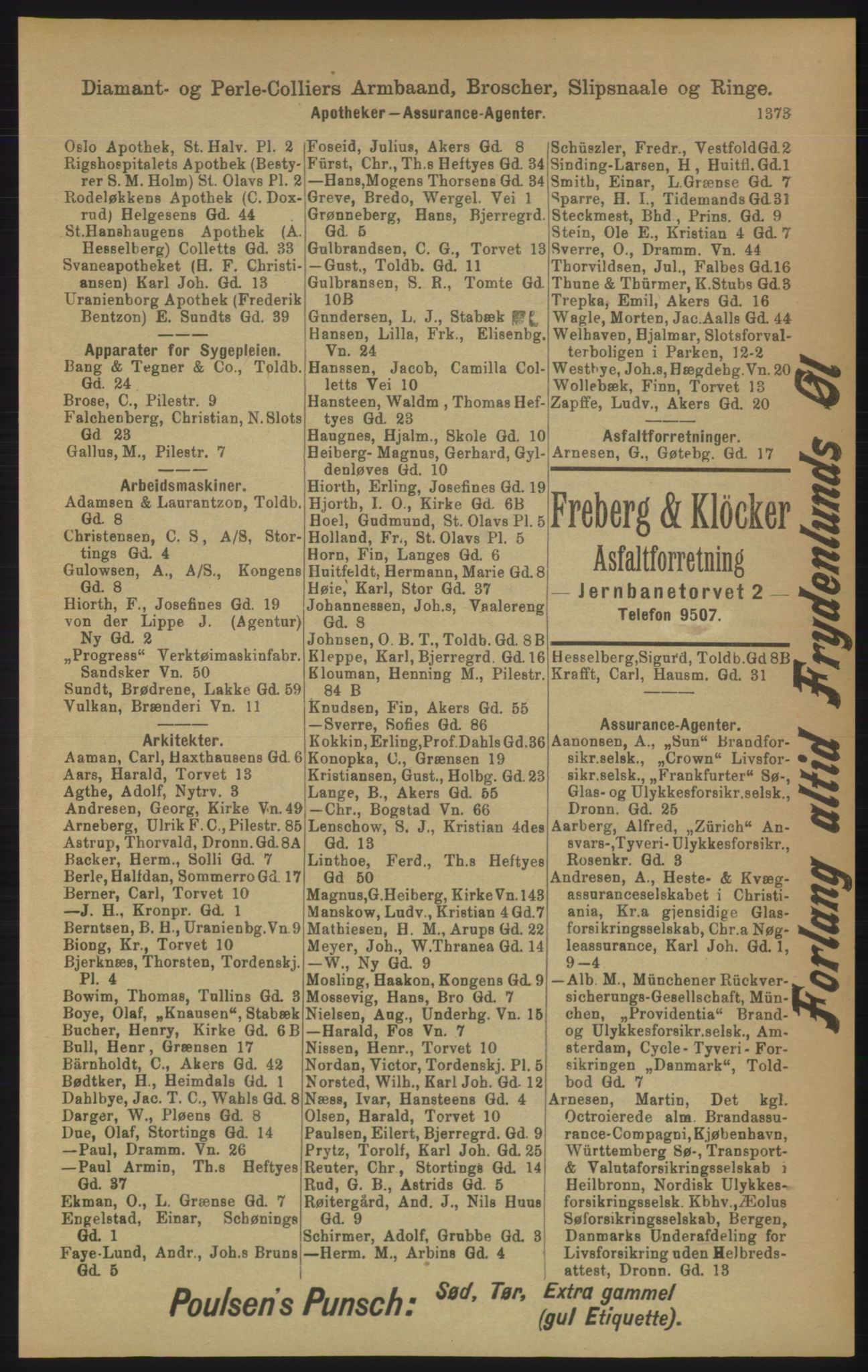 Kristiania/Oslo adressebok, PUBL/-, 1906, s. 1373