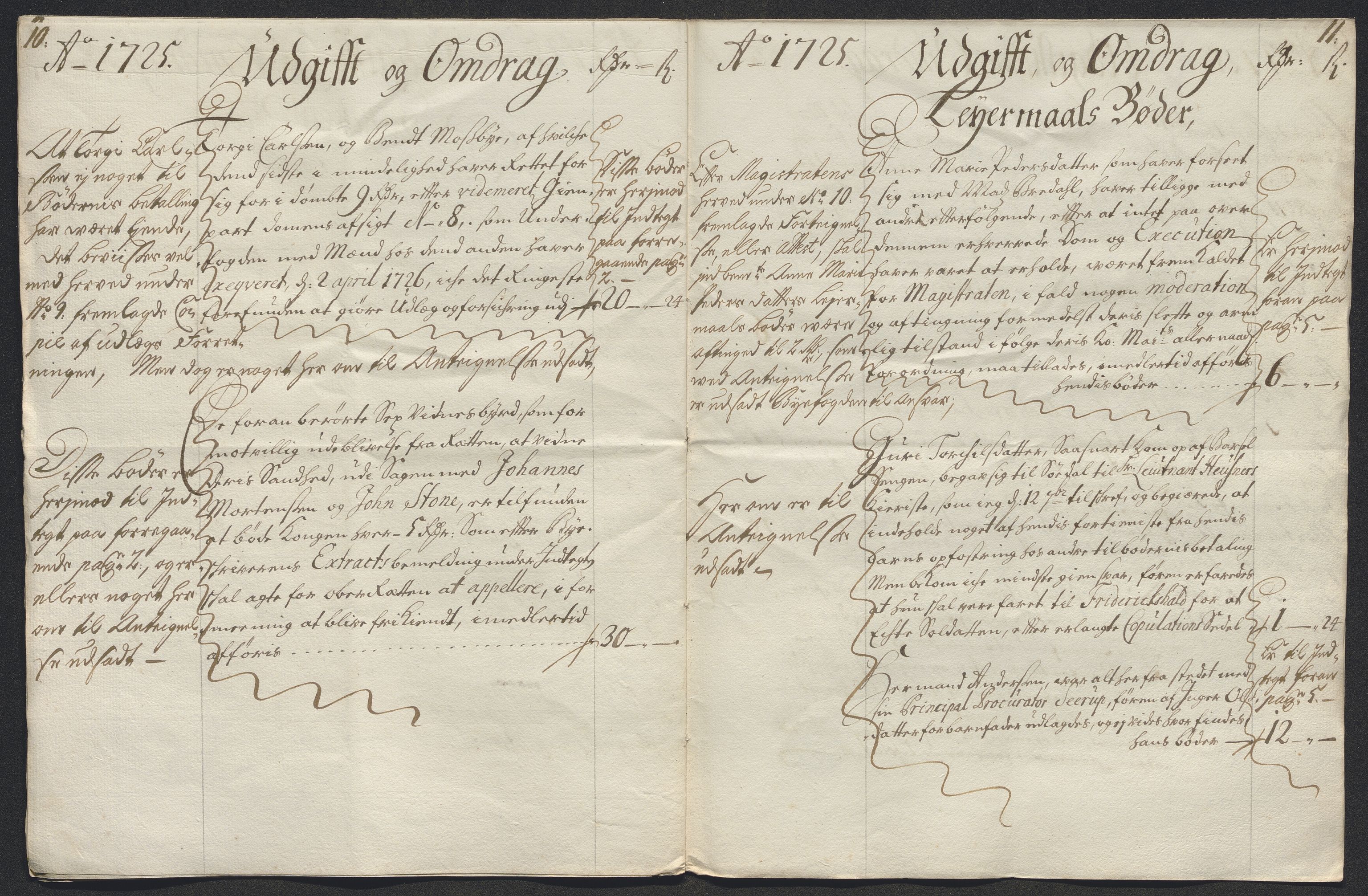 Rentekammeret inntil 1814, Reviderte regnskaper, Byregnskaper, AV/RA-EA-4066/R/Rm/L0286: [M19] Sikt og sakefall, 1719-1727, s. 377