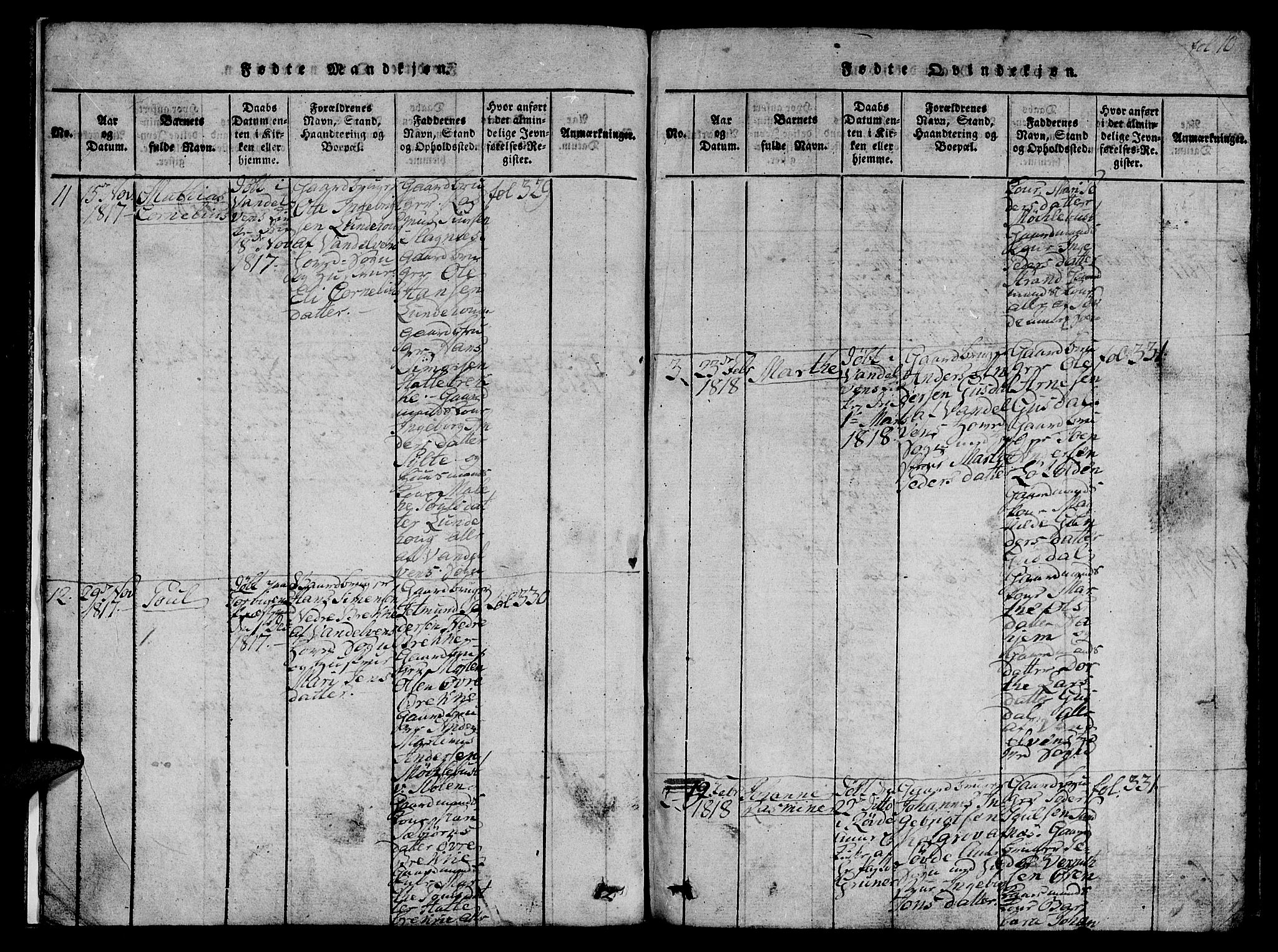 Ministerialprotokoller, klokkerbøker og fødselsregistre - Møre og Romsdal, AV/SAT-A-1454/501/L0004: Ministerialbok nr. 501A04, 1816-1831, s. 10