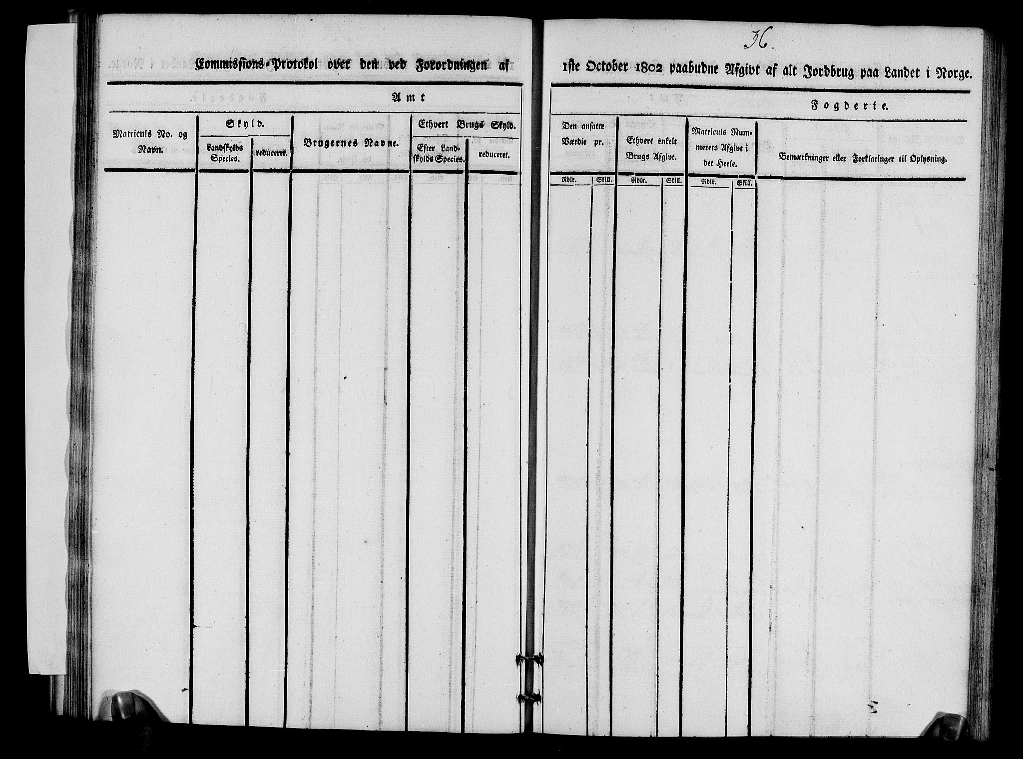 Rentekammeret inntil 1814, Realistisk ordnet avdeling, RA/EA-4070/N/Ne/Nea/L0056b: Numedal og Sandsvær fogderi. Kommisjonsprotokoll over matrikulerte jordbruk i Uvdal og Nore annekser, 1803, s. 36