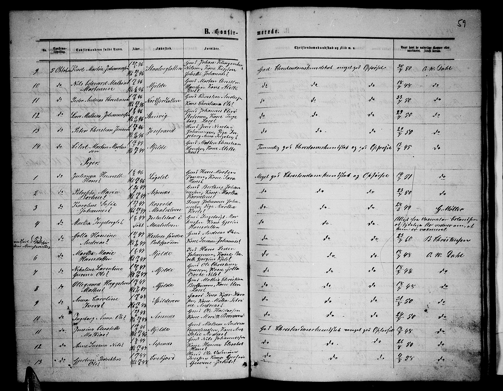 Balsfjord sokneprestembete, AV/SATØ-S-1303/G/Ga/L0001klokker: Klokkerbok nr. 1, 1856-1869, s. 59