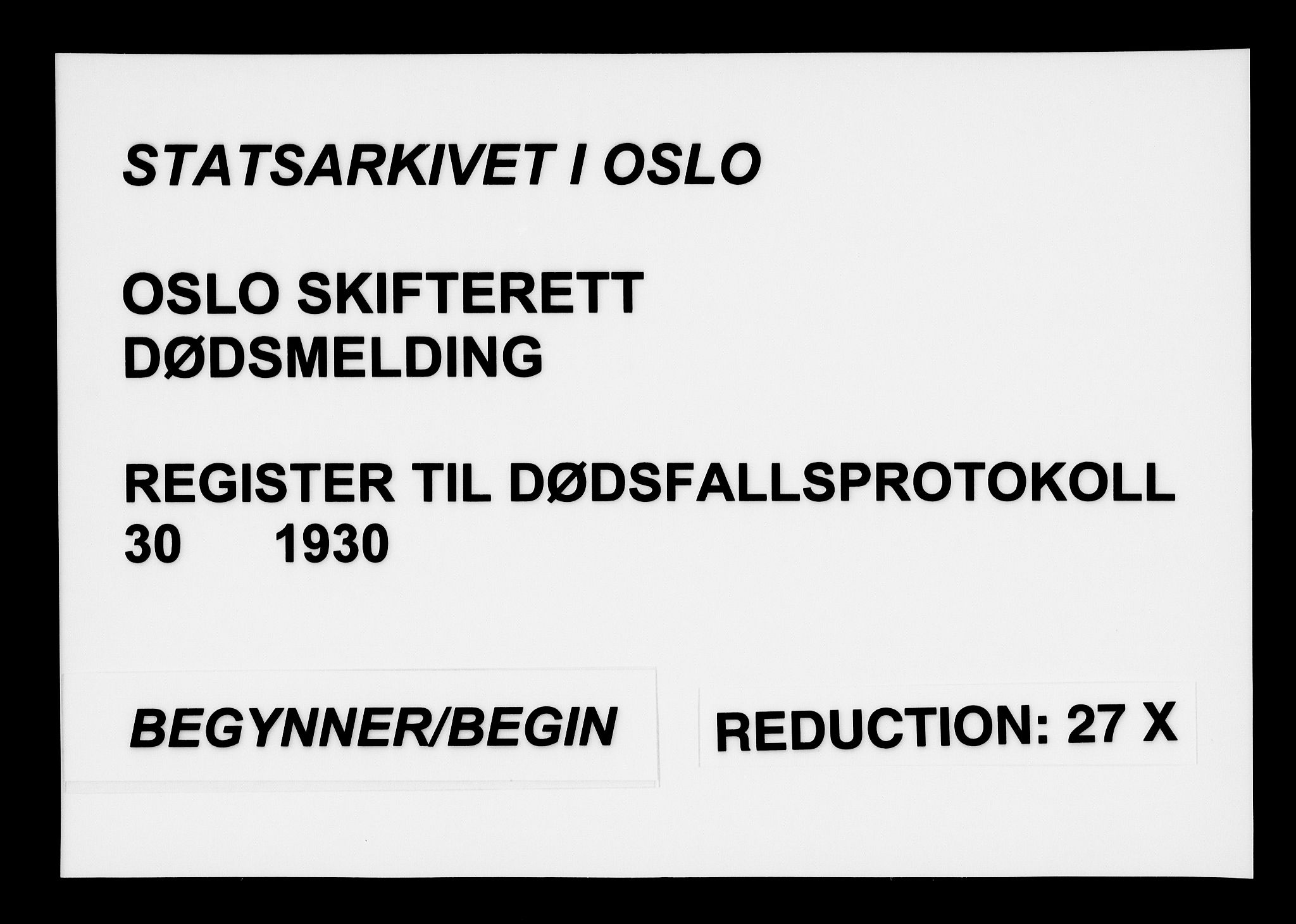 Oslo skifterett, SAO/A-10383/F/Fa/Faa/L0030: Navneregister, 1930