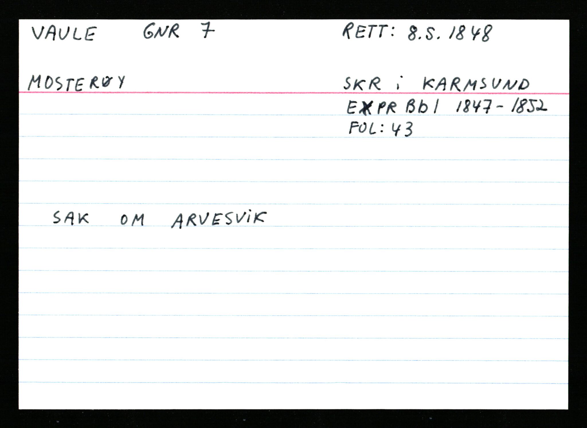 Statsarkivet i Stavanger, AV/SAST-A-101971/03/Y/Ym/L0065: Åstedskort sortert etter gårdsnavn: Vatland - Vervig, 1600-1950, s. 207