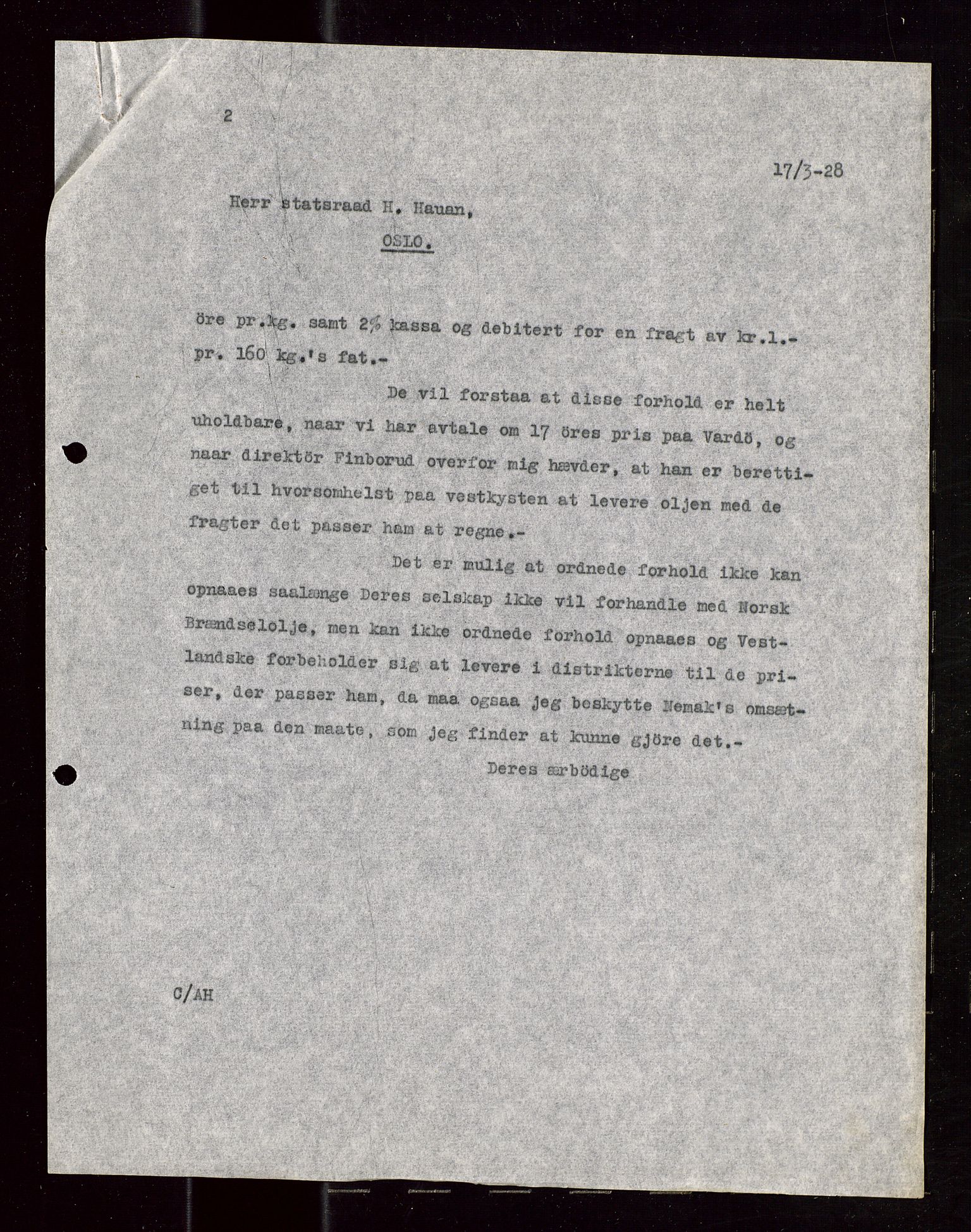 Pa 1521 - A/S Norske Shell, AV/SAST-A-101915/E/Ea/Eaa/L0015: Sjefskorrespondanse, 1928-1929, s. 54