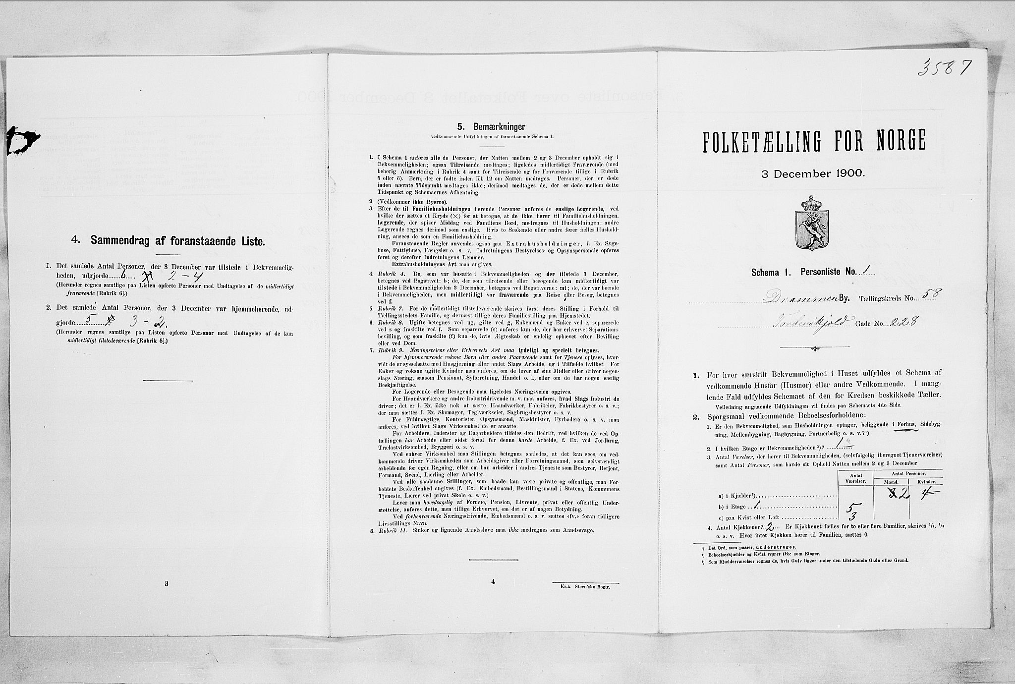 RA, Folketelling 1900 for 0602 Drammen kjøpstad, 1900, s. 10024
