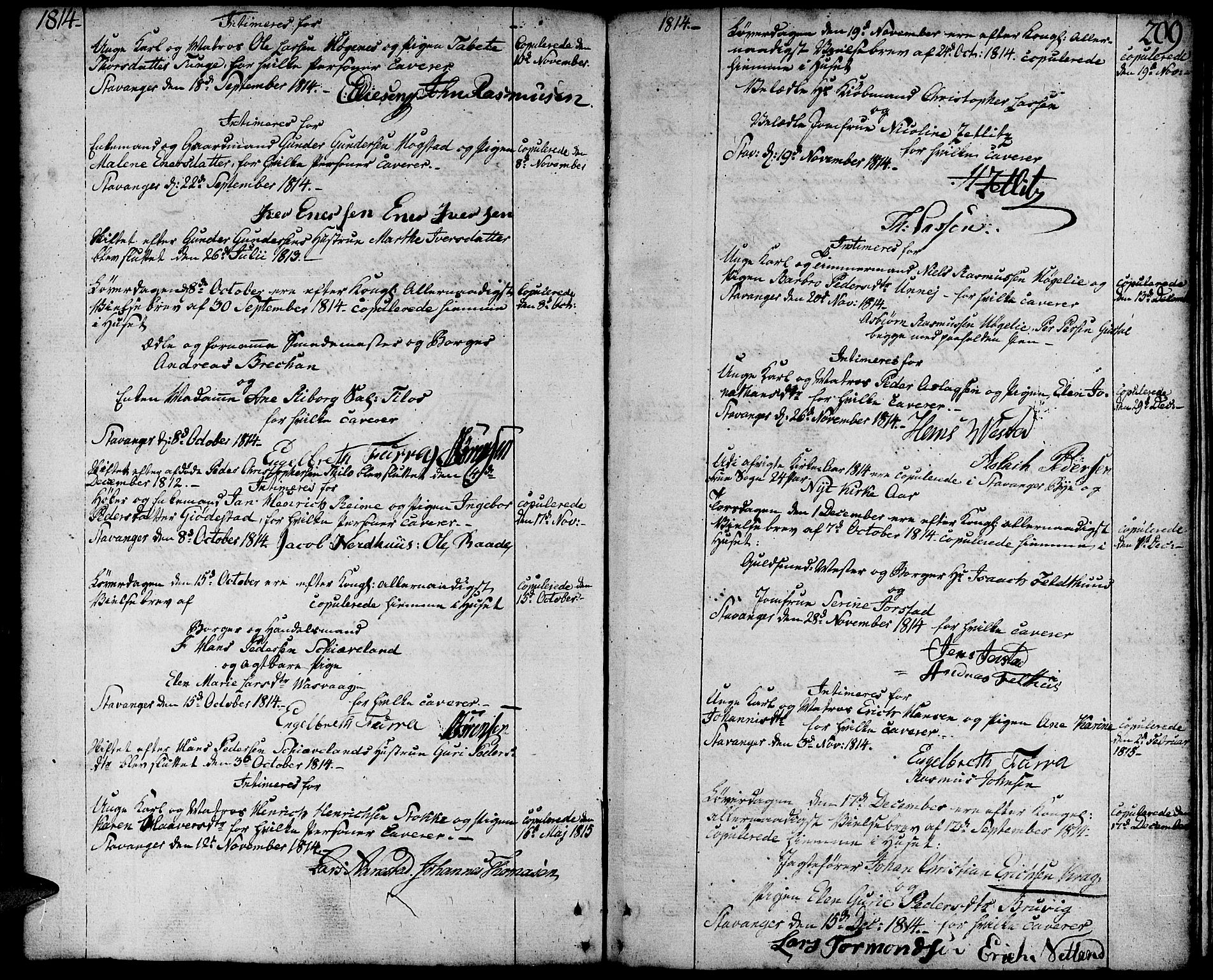 Domkirken sokneprestkontor, AV/SAST-A-101812/001/30/30BA/L0006: Ministerialbok nr. A 6, 1783-1815, s. 209