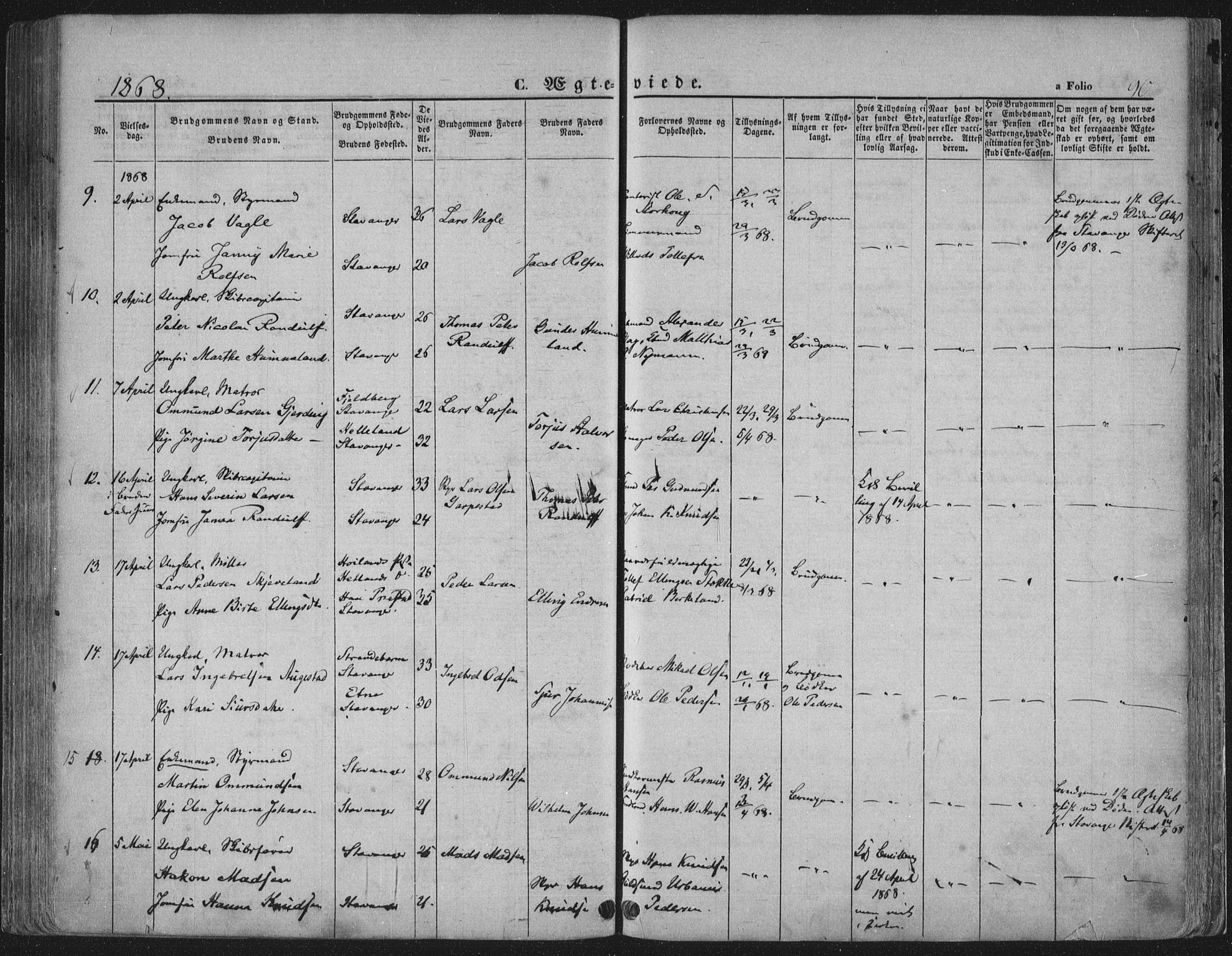 Domkirken sokneprestkontor, SAST/A-101812/001/30/30BA/L0019: Ministerialbok nr. A 18, 1857-1877, s. 90