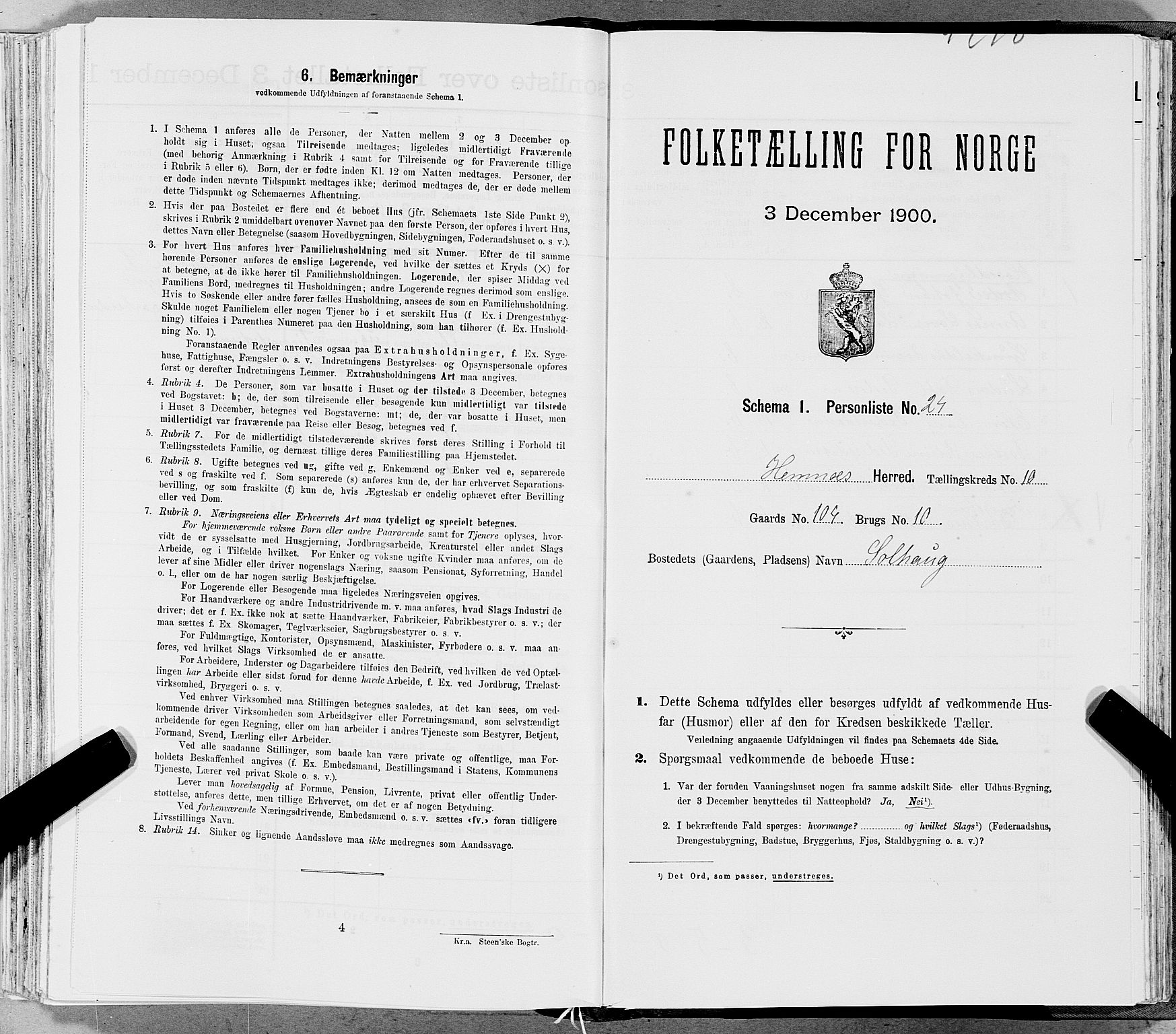 SAT, Folketelling 1900 for 1832 Hemnes herred, 1900, s. 1807