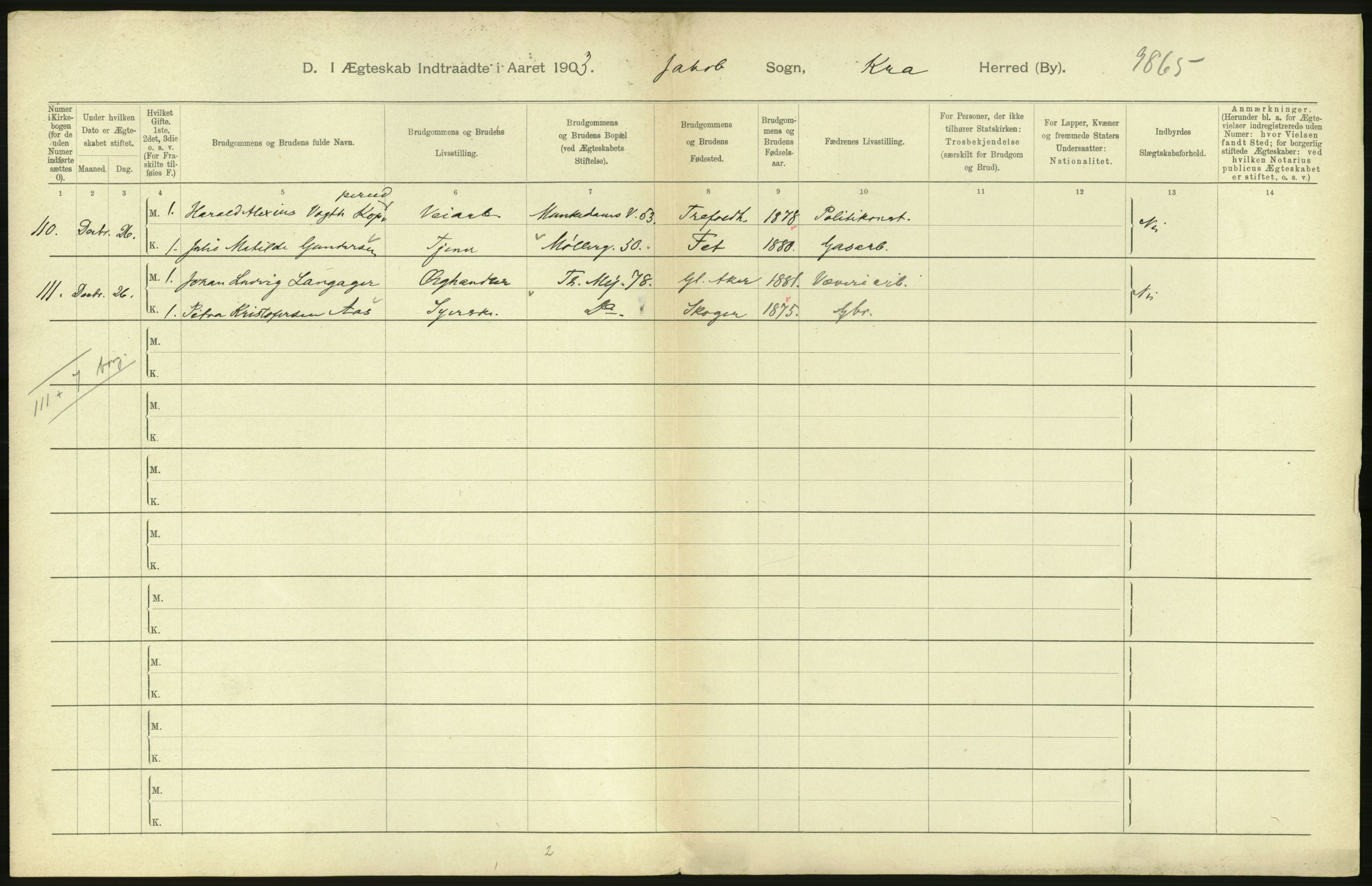 Statistisk sentralbyrå, Sosiodemografiske emner, Befolkning, AV/RA-S-2228/D/Df/Dfa/Dfaa/L0004: Kristiania: Gifte, døde, 1903, s. 572