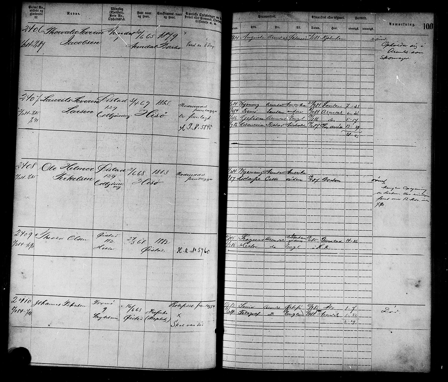Arendal mønstringskrets, SAK/2031-0012/F/Fa/L0003: Annotasjonsrulle nr 1911-3827 med register, S-3, 1880-1892, s. 129