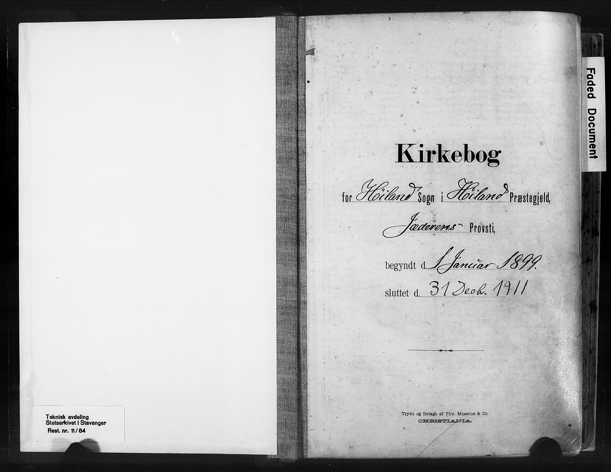 Høyland sokneprestkontor, SAST/A-101799/001/30BA/L0015: Ministerialbok nr. A 14, 1899-1911