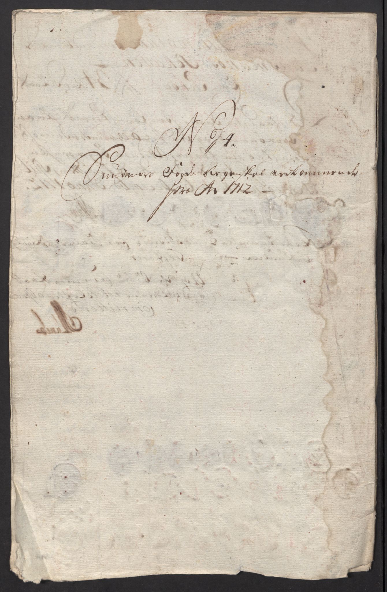 Rentekammeret inntil 1814, Reviderte regnskaper, Fogderegnskap, RA/EA-4092/R54/L3565: Fogderegnskap Sunnmøre, 1712-1713, s. 105