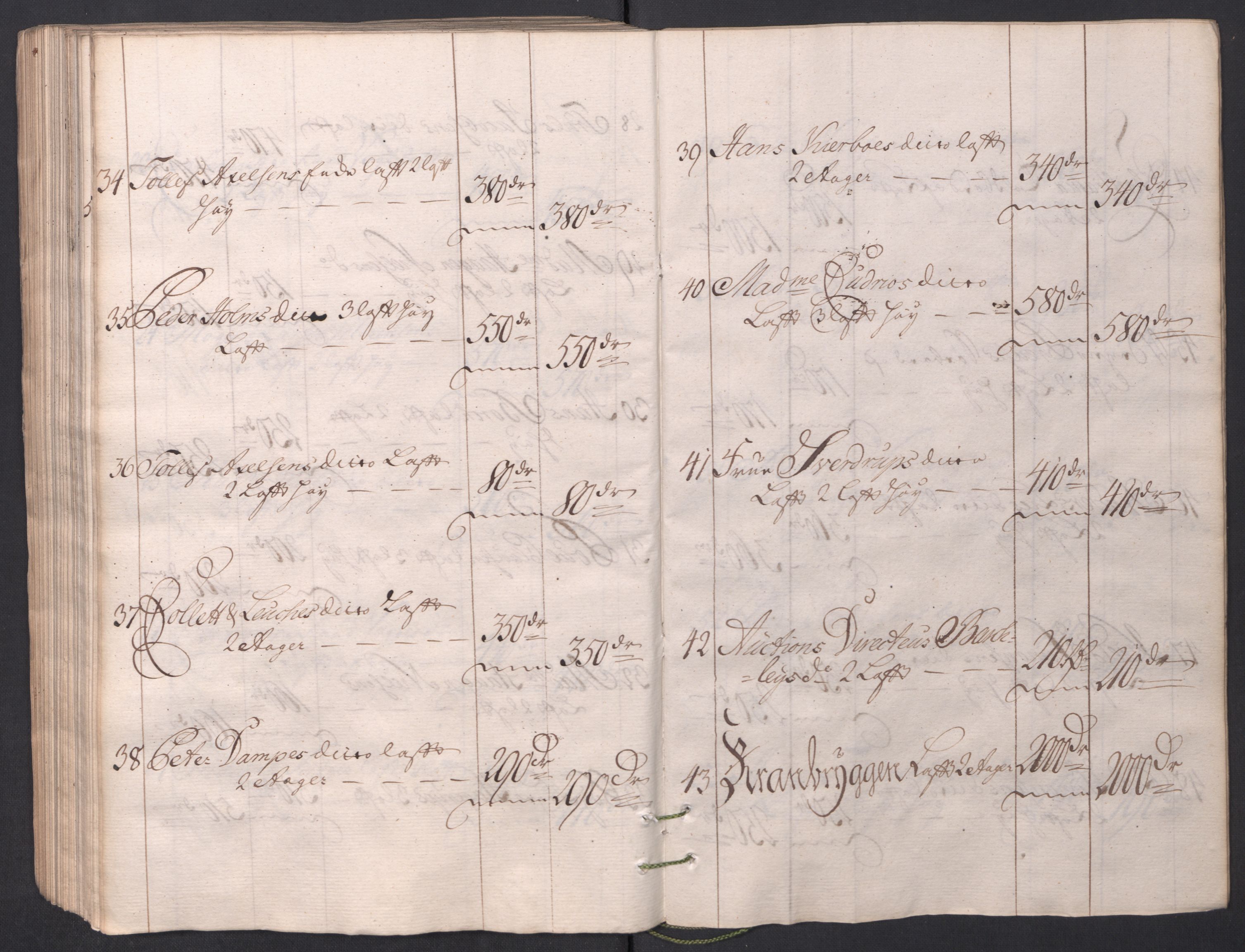 Kristiania stiftamt, AV/SAO-A-10386/I/Ia/L0001/0002: Branntakster / Christiania, 1766-1767
