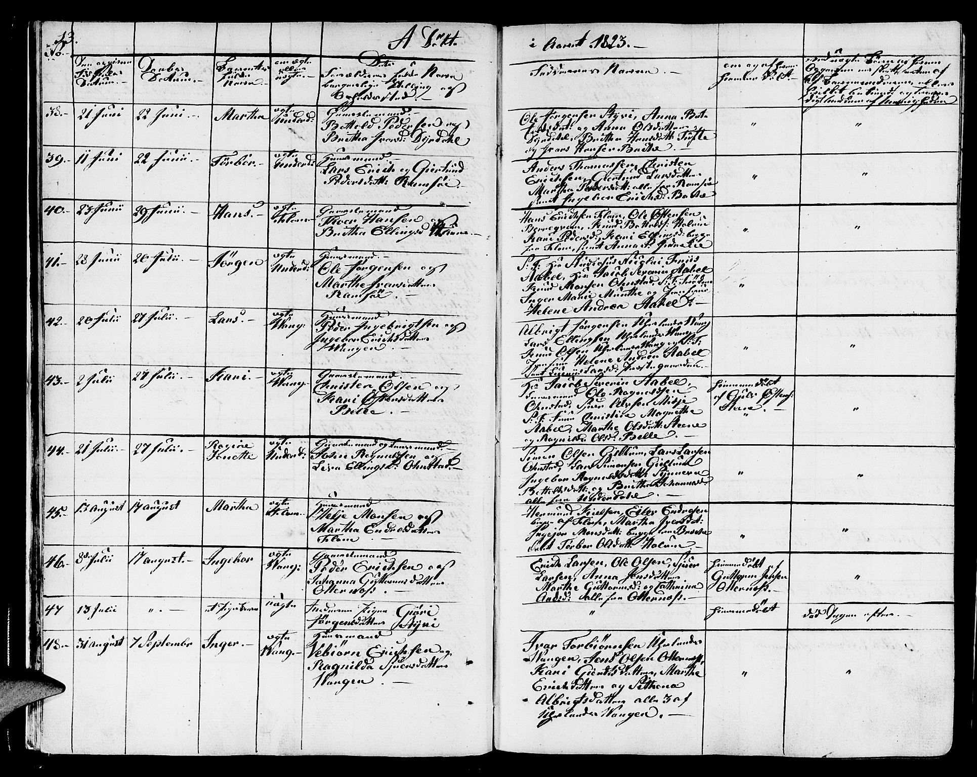 Aurland sokneprestembete, AV/SAB-A-99937/H/Ha/Haa/L0006: Ministerialbok nr. A 6, 1821-1859, s. 13