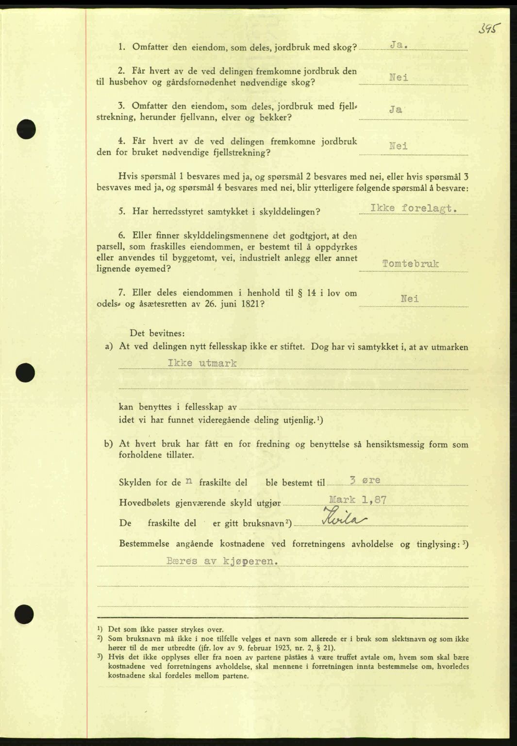 Nordmøre sorenskriveri, SAT/A-4132/1/2/2Ca: Pantebok nr. A96, 1943-1944, Dagboknr: 2375/1943