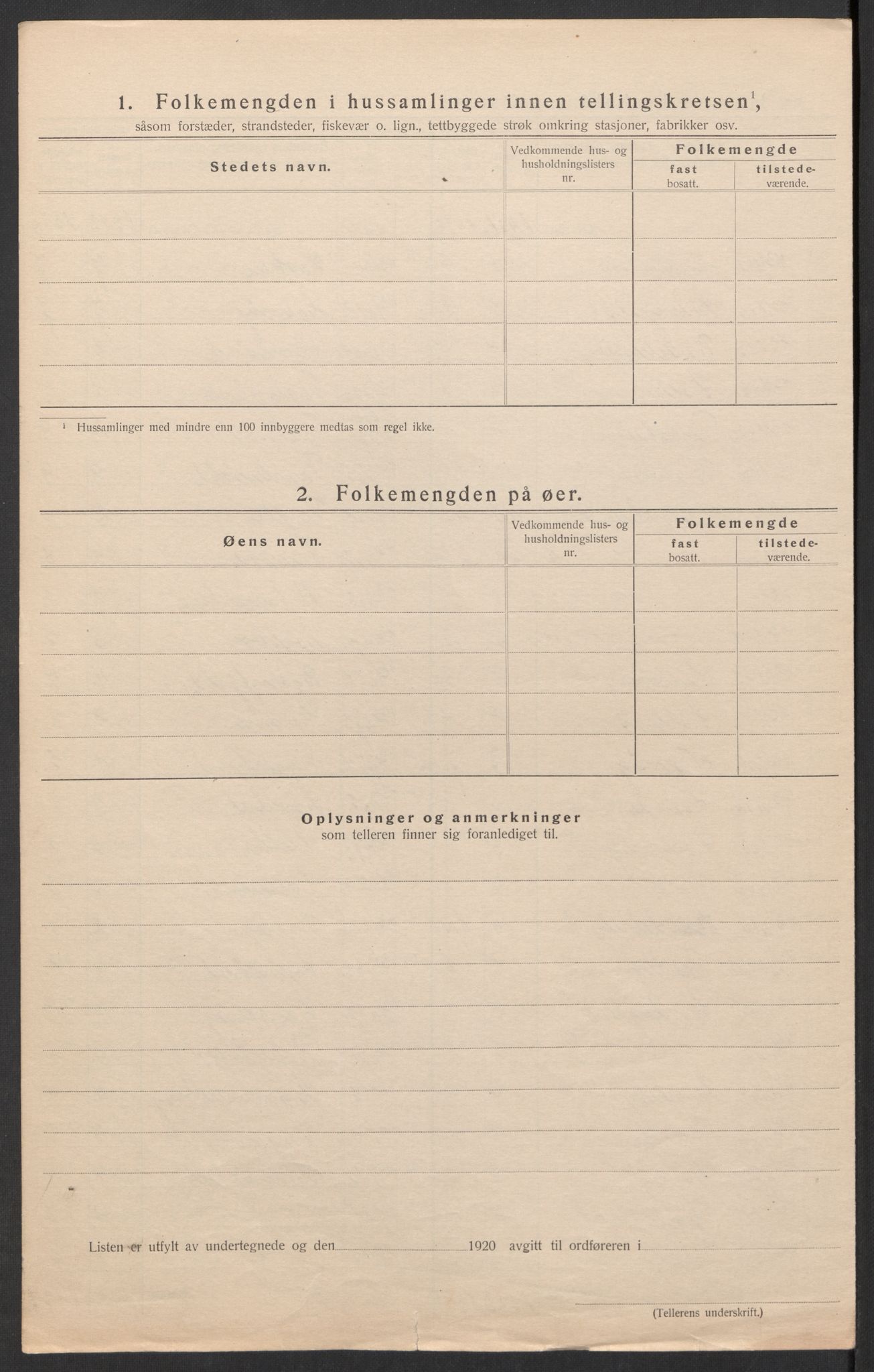 SAK, Folketelling 1920 for 1012 Oddernes herred, 1920, s. 15