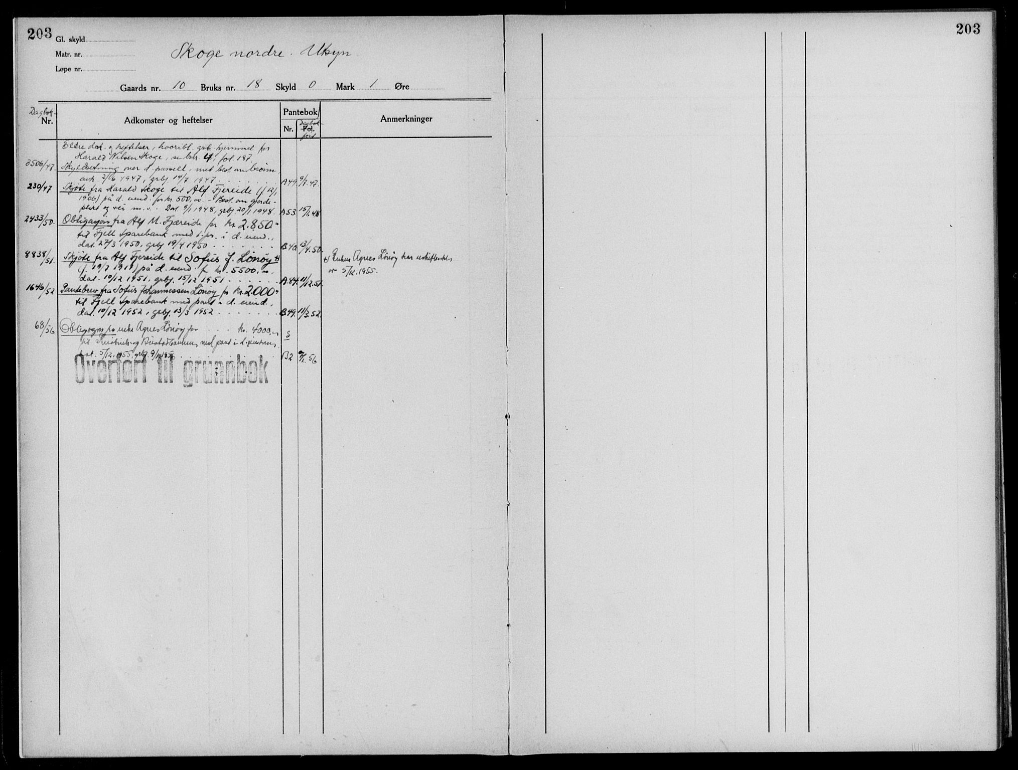 Midhordland sorenskriveri, AV/SAB-A-3001/1/G/Ga/Gab/L0085b: Panteregister nr. II.A.b.85b, s. 203