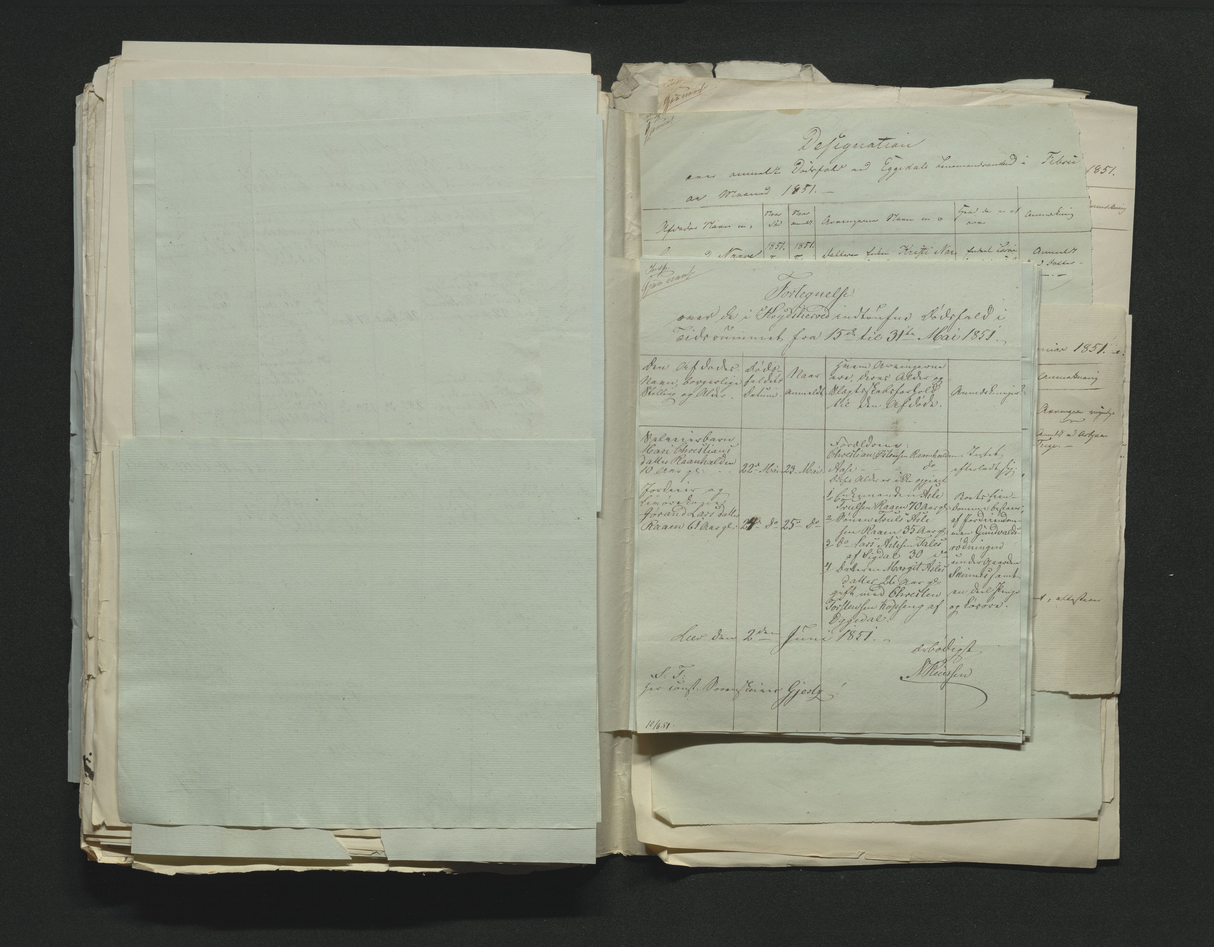Eiker, Modum og Sigdal sorenskriveri, AV/SAKO-A-123/H/Ha/Hab/L0008: Dødsfallsmeldinger, 1850-1853