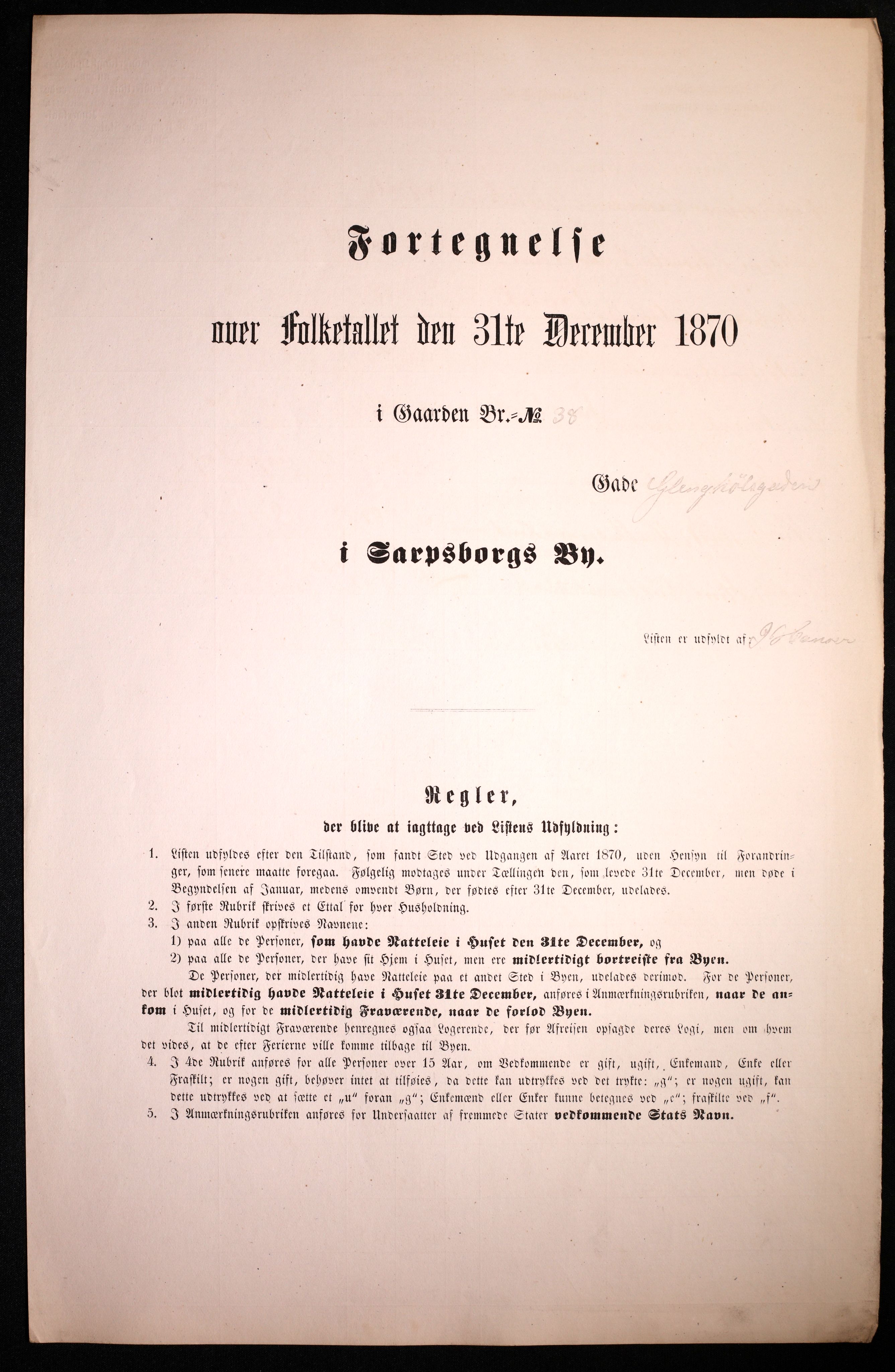 RA, Folketelling 1870 for 0102 Sarpsborg kjøpstad, 1870, s. 297