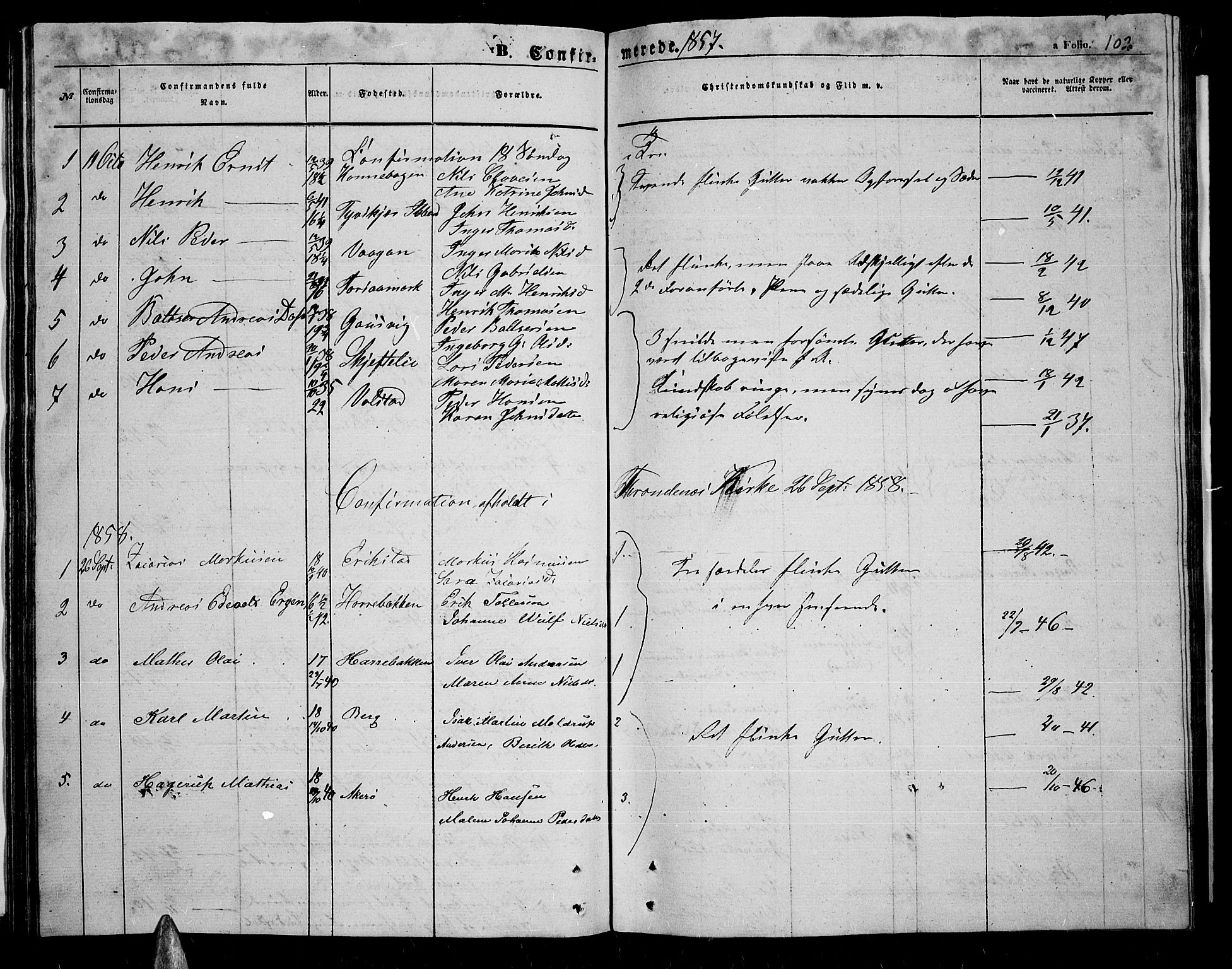 Trondenes sokneprestkontor, AV/SATØ-S-1319/H/Hb/L0007klokker: Klokkerbok nr. 7, 1855-1862, s. 102