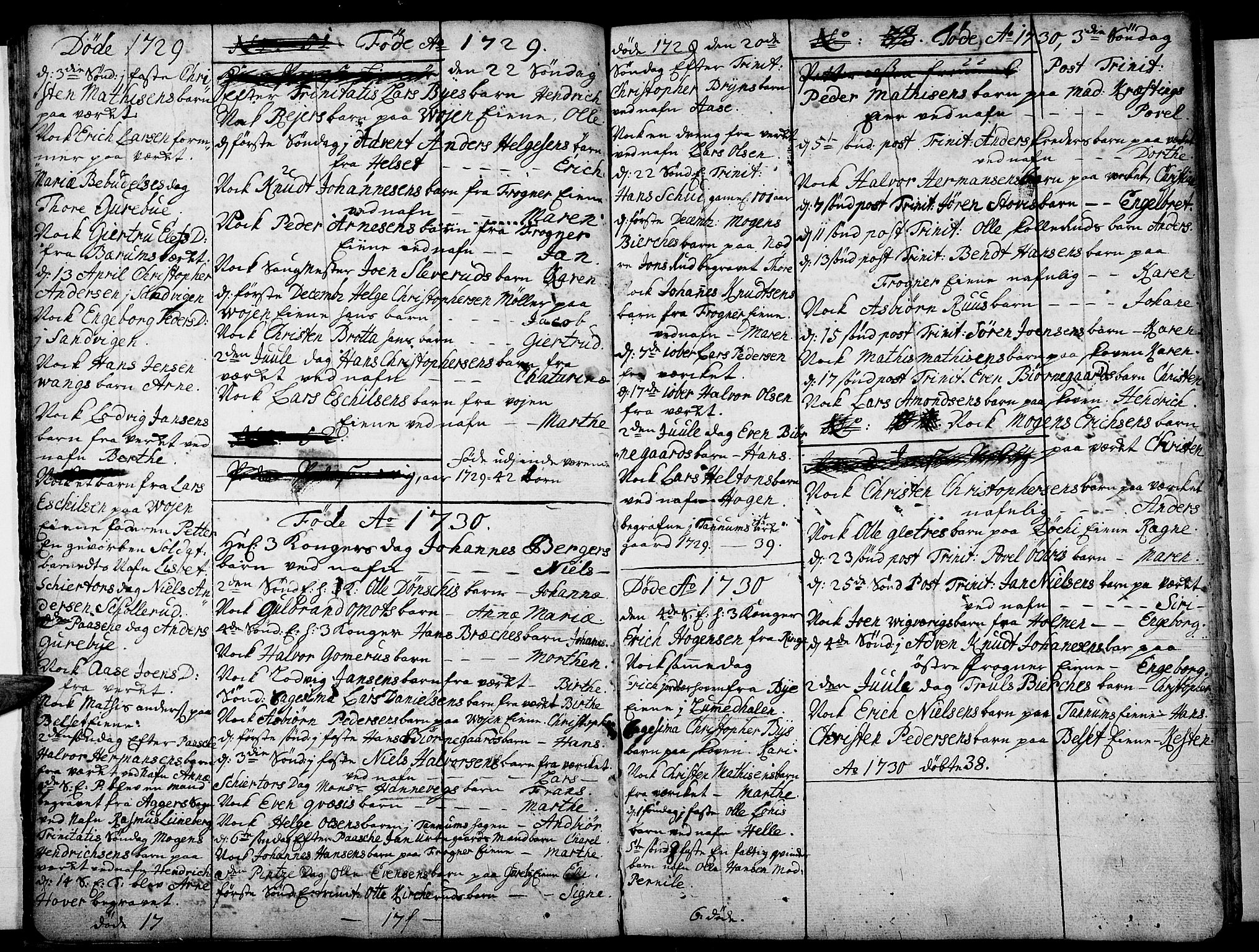 Asker prestekontor Kirkebøker, SAO/A-10256a/F/Fa/L0001: Ministerialbok nr. I 1, 1726-1744, s. 16