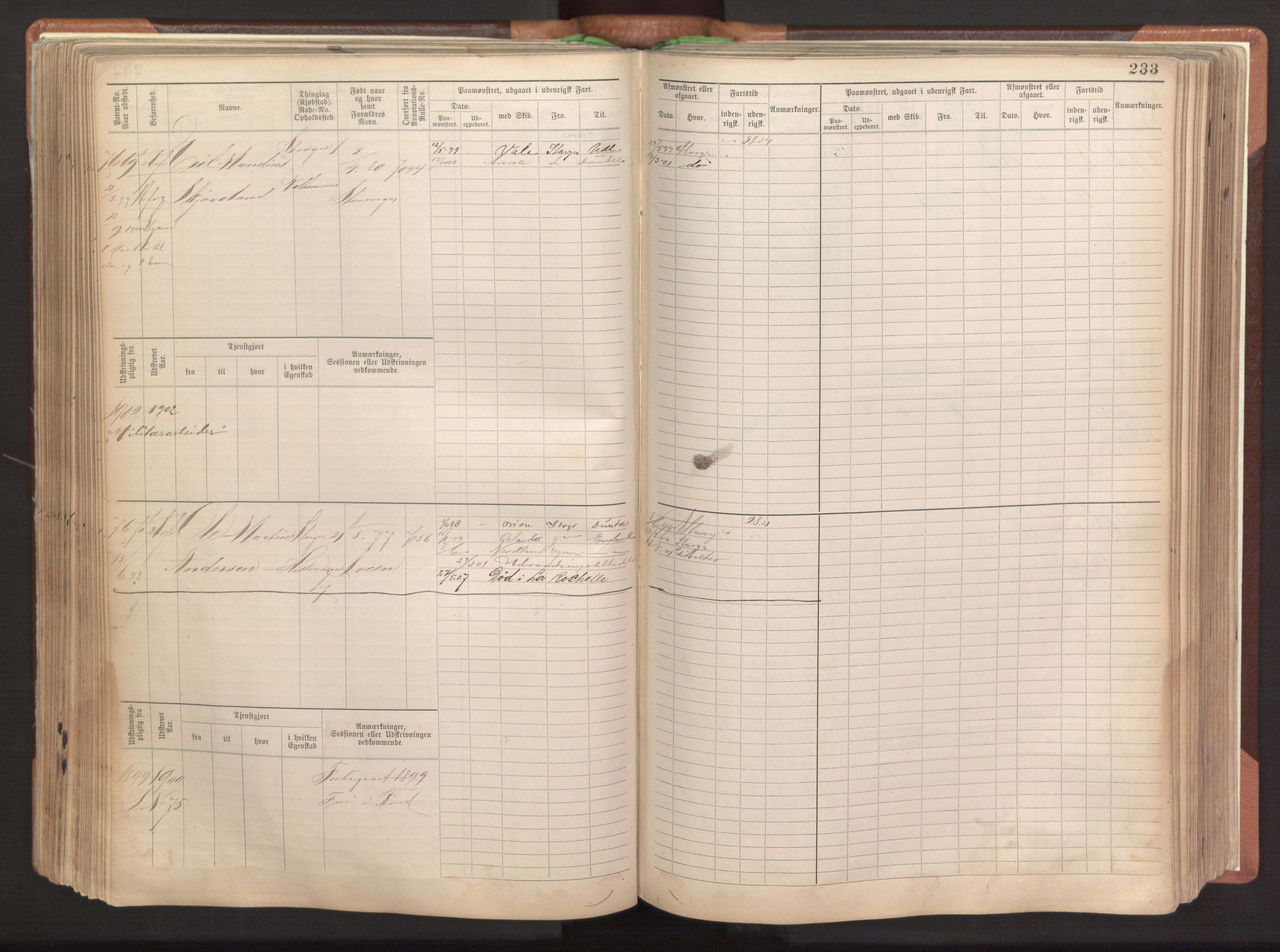 Stavanger sjømannskontor, AV/SAST-A-102006/F/Fb/Fbb/L0022: Sjøfartshovedrulle patnentnr. 7205-8160 (dublett), 1894, s. 237