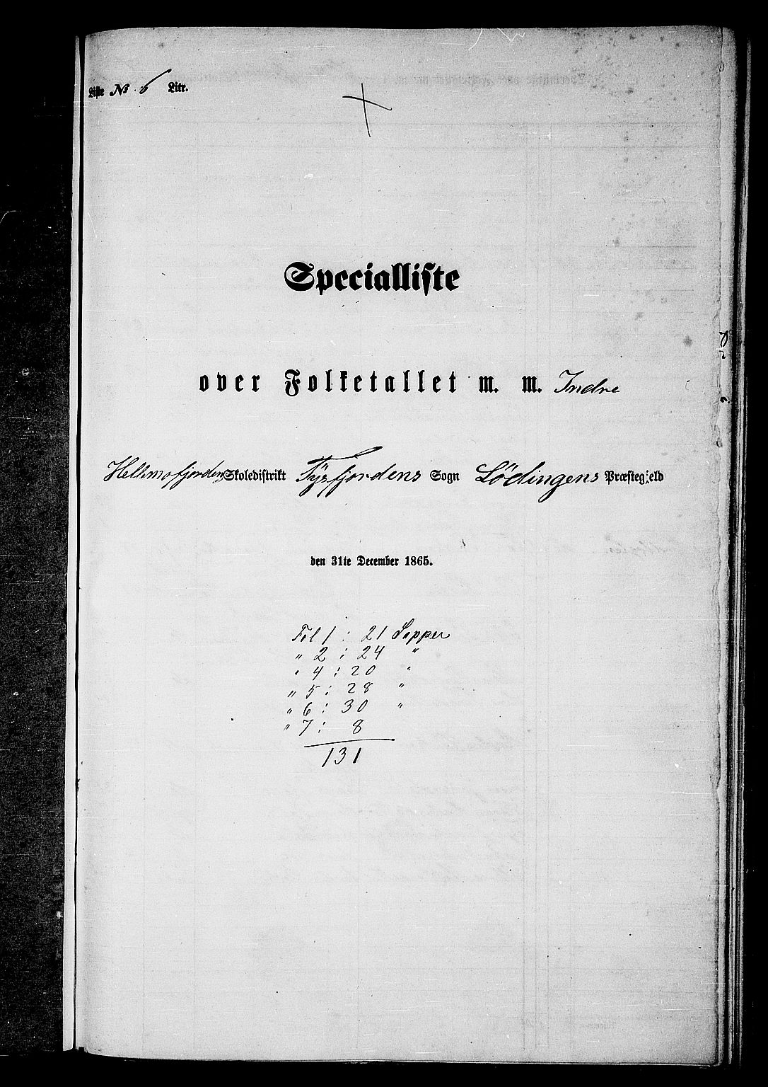 RA, Folketelling 1865 for 1851P Lødingen prestegjeld, 1865, s. 140