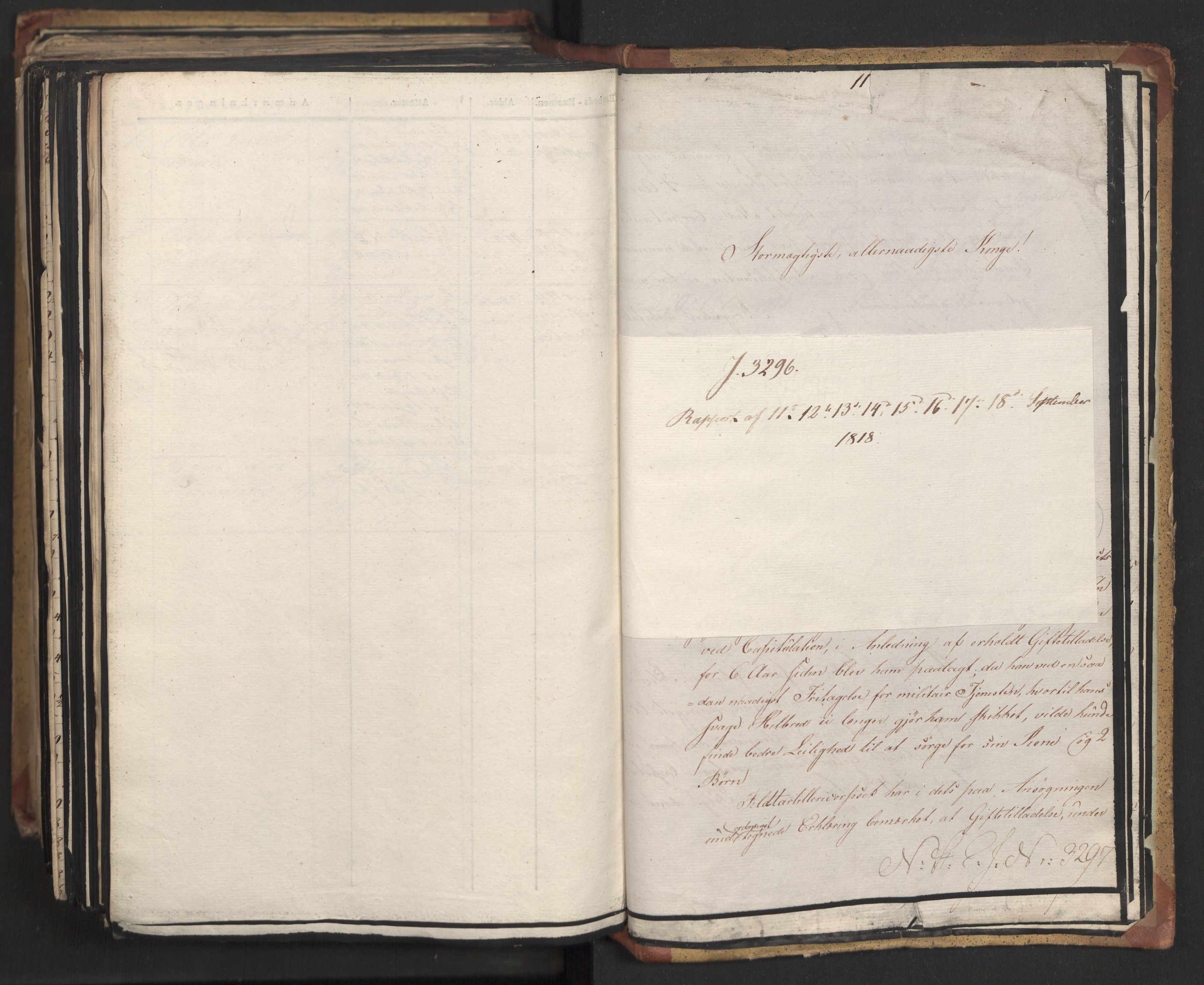 Statsrådsavdelingen i Stockholm, RA/S-1003/D/Da/L0015: Regjeringsinnstillinger nr. 3058-3300, 1818, s. 576